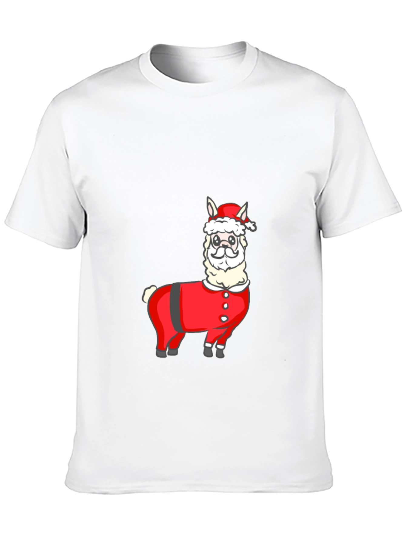 Santa Llama T-Shirt - Holiday Festive Wear - 10