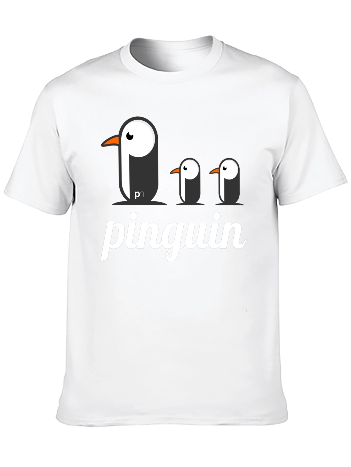 Black Pinguin Graphic T-Shirt - Black Cotton Tee view 10