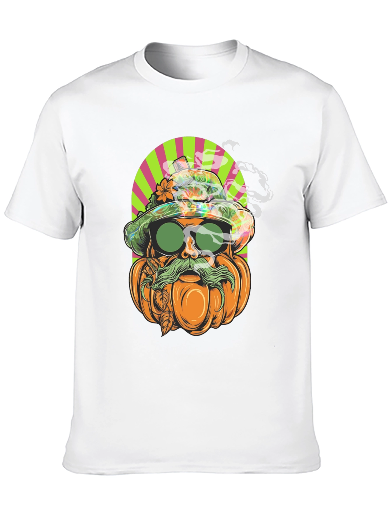 Black Pumpkin Man Graphic Tee - Halloween Style view 10
