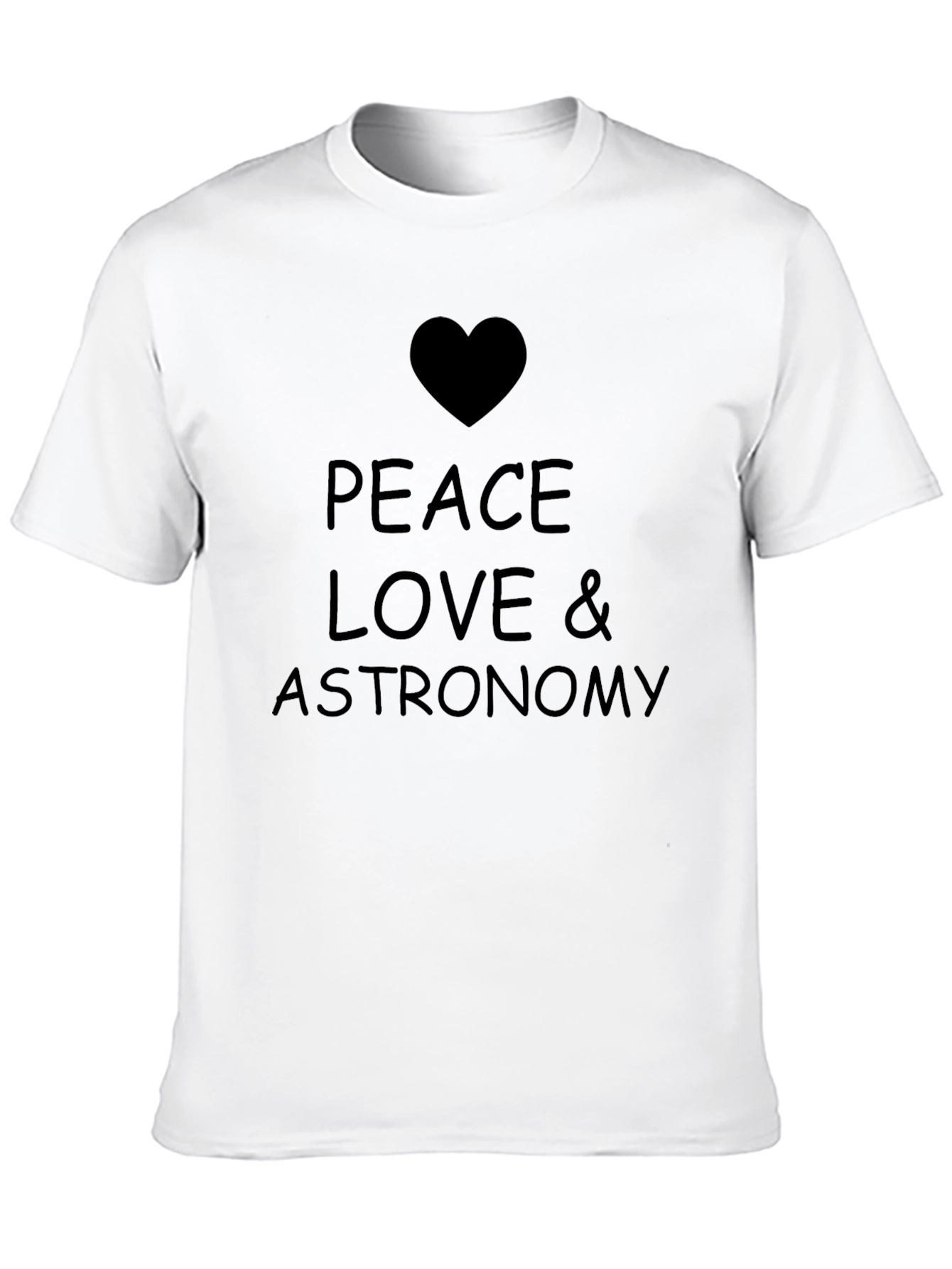 Black Peace Love & Astronomy T-Shirt view 10