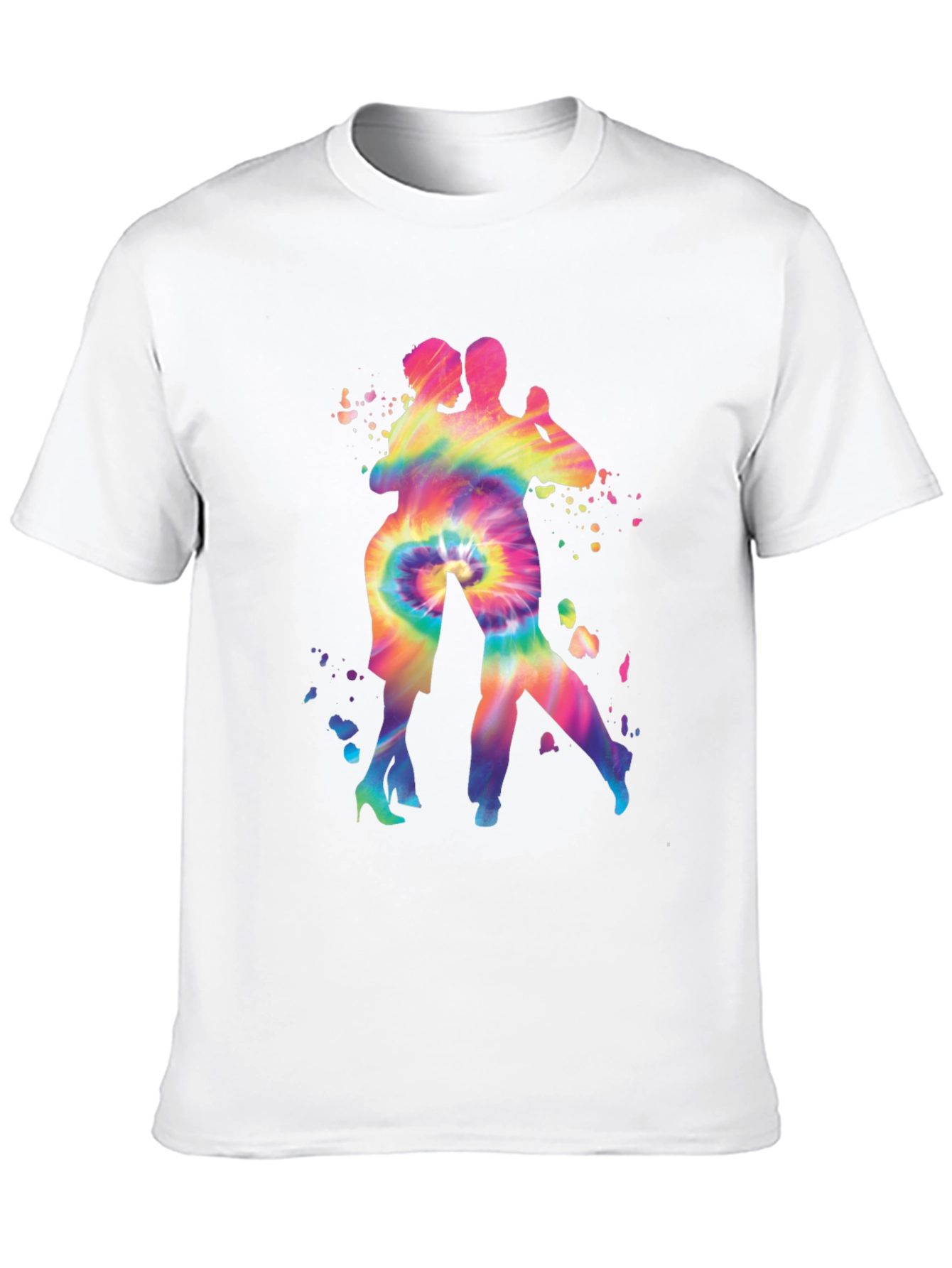 Black Tie Dye Tango Couple Graphic Tee view 10