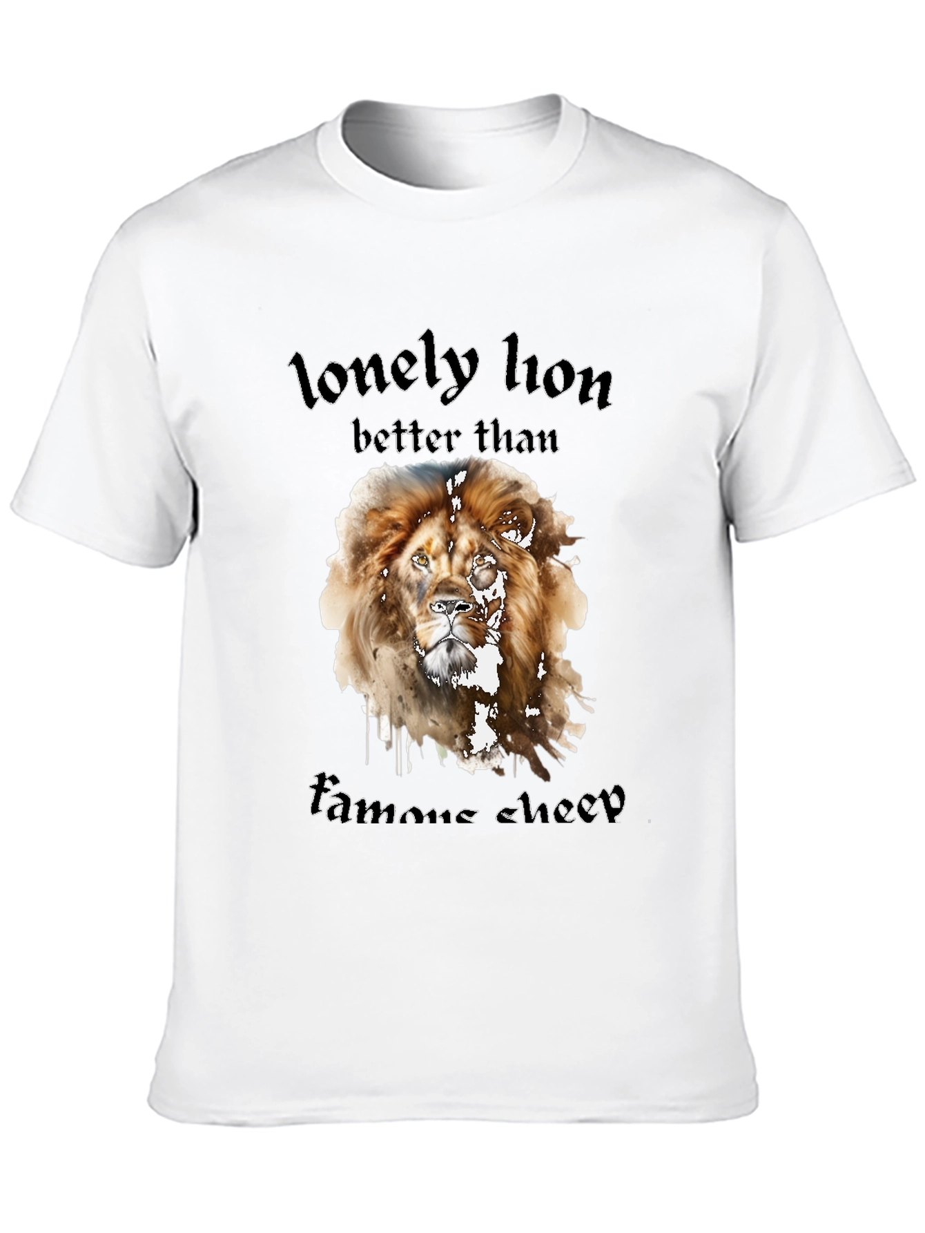Black Lonely Lion Graphic Tee - Better Than Famous Sheep view 10
