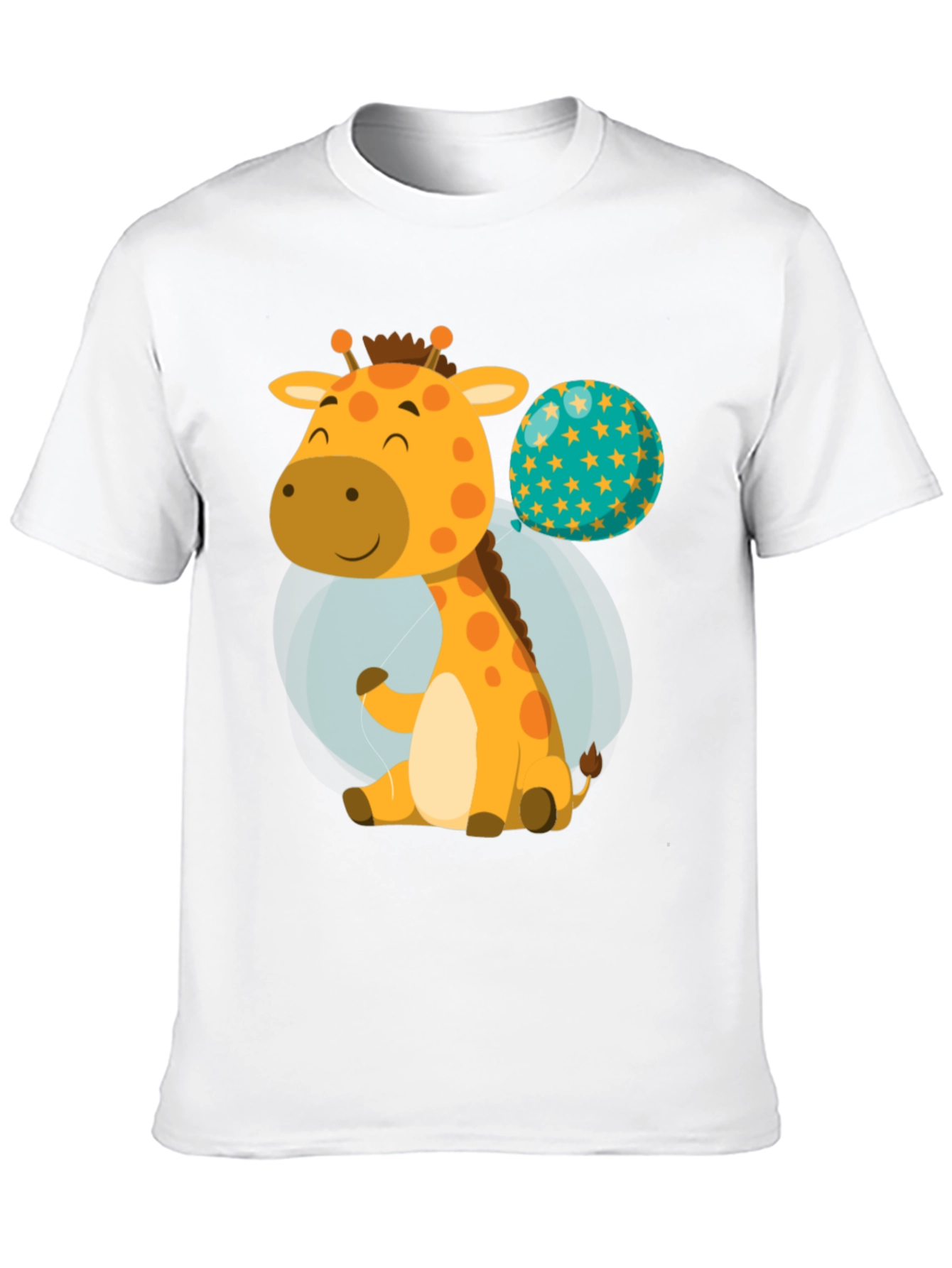 Black Cute Giraffe & Balloon Graphic T-Shirt view 10