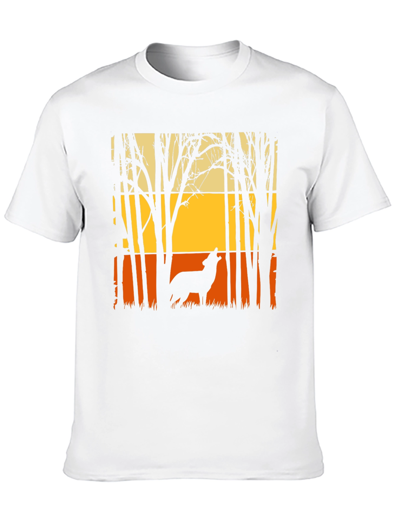 Black Wolf Silhouette T-Shirt - Nature Inspired Graphic Tee view 10