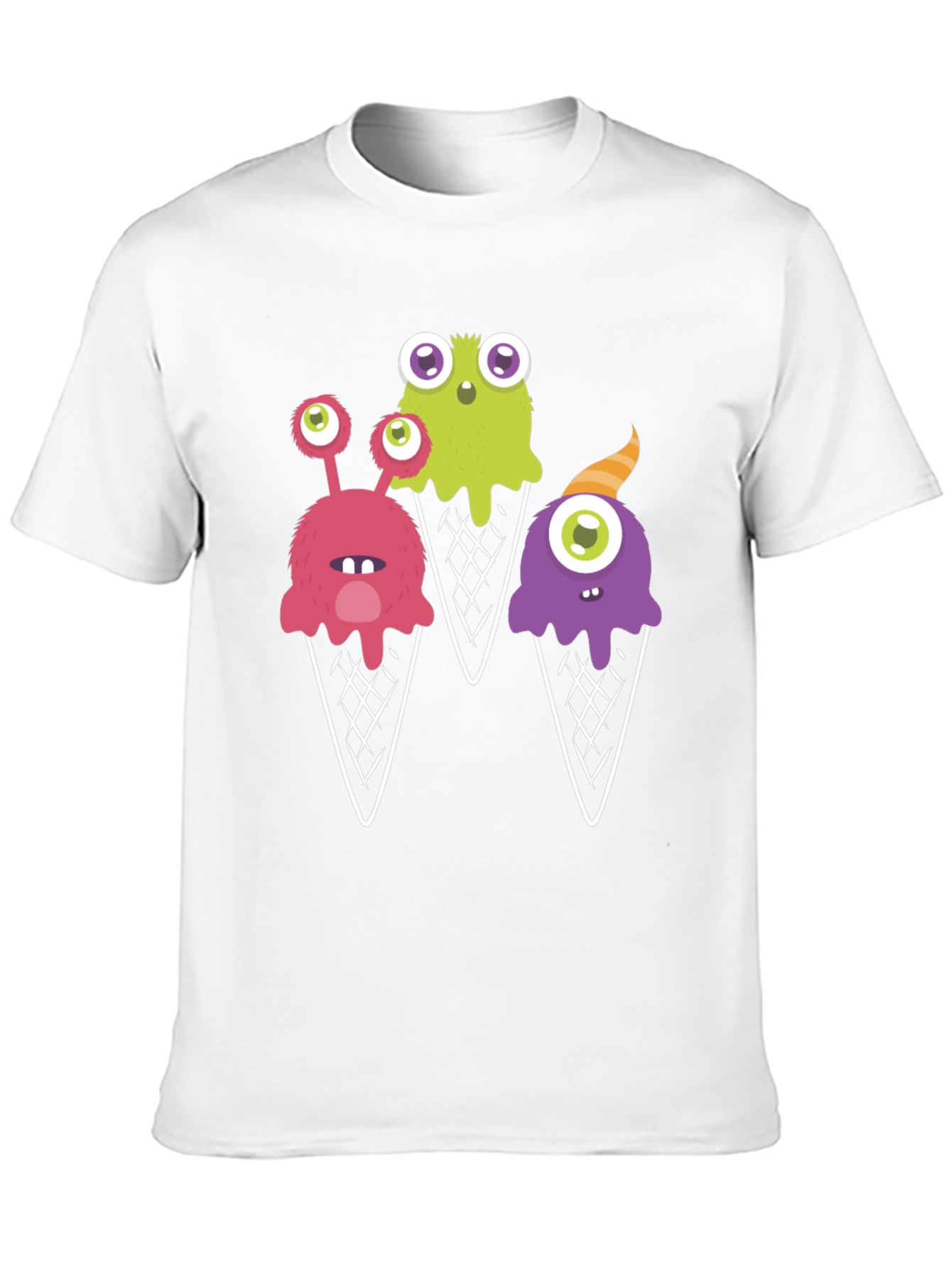 Black Monster Ice Cream T-Shirt - Fun Graphic Tee view 10