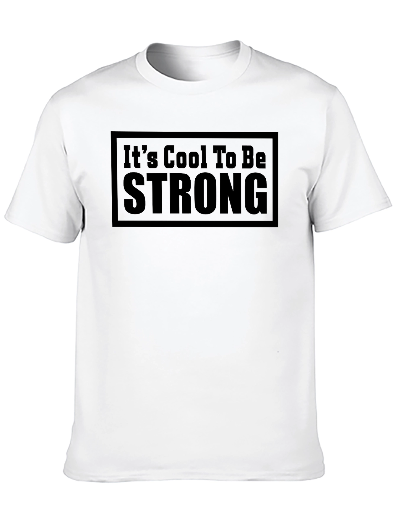 Black It's Cool To Be Strong - Black T-Shirt view 10