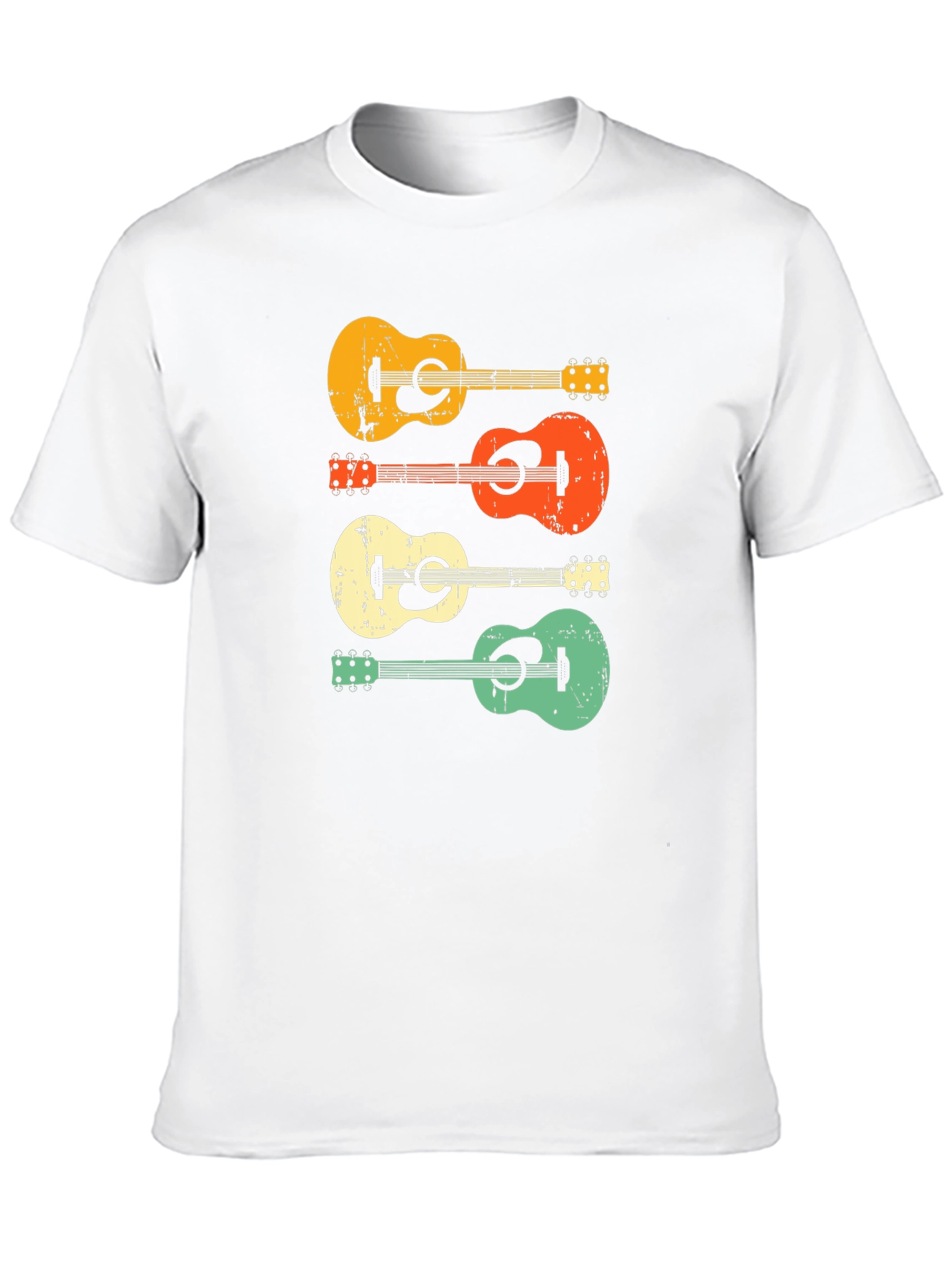 Black Retro Guitar T-Shirt view 10