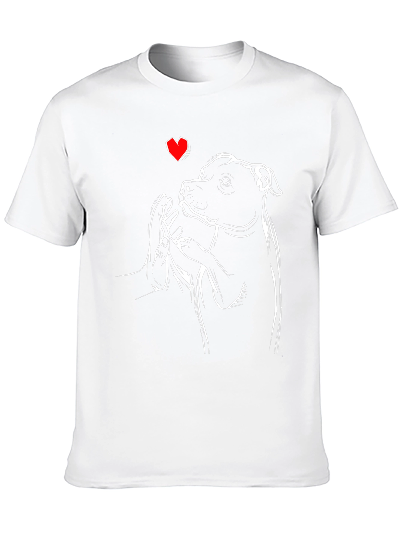 Black Dog Lover T-Shirt - Heart & Paw Design view 10