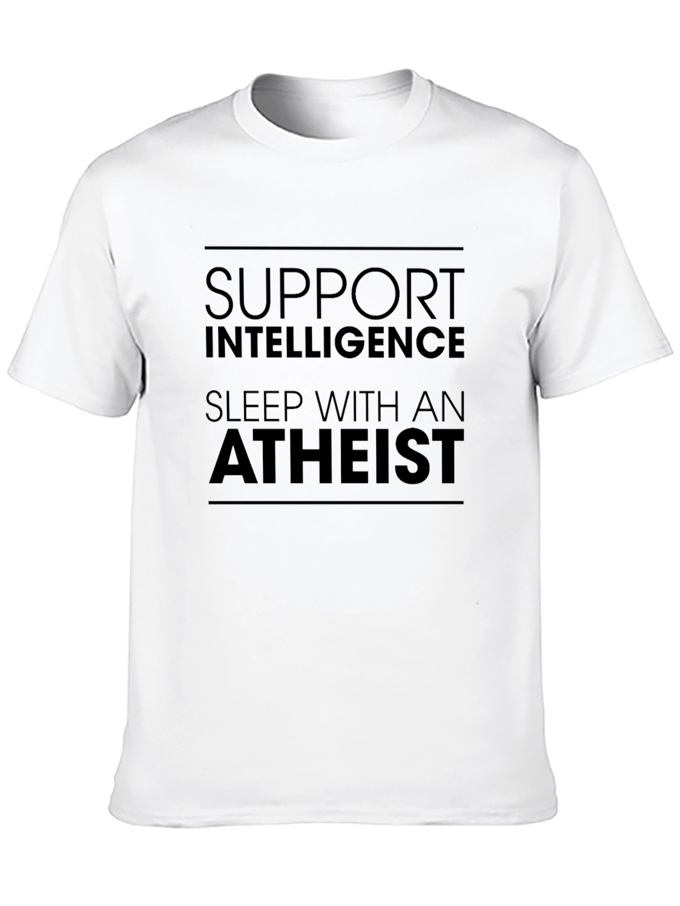 Black Support Intelligence, Sleep With Atheist T-Shirt view 10