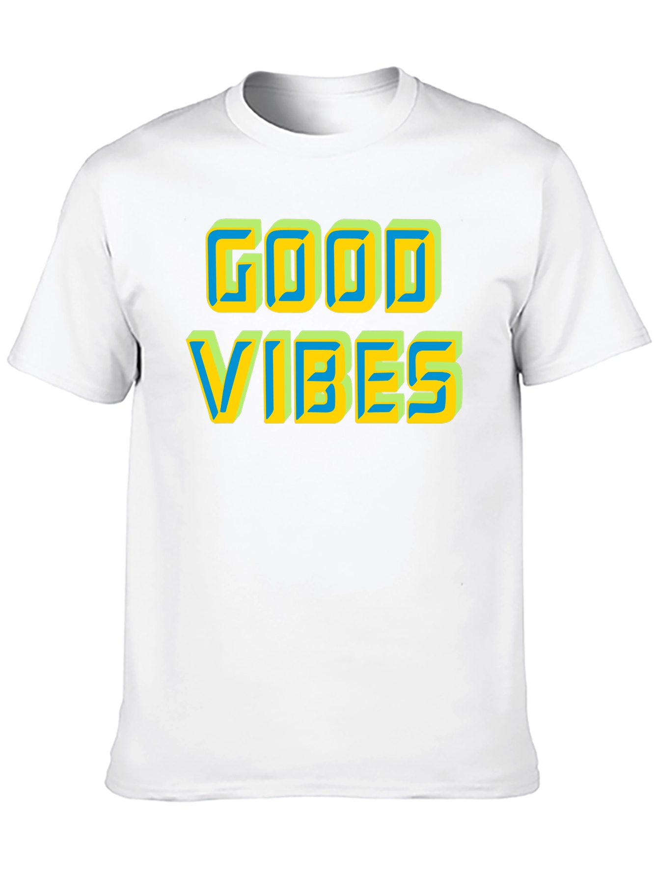 Black Good Vibes Graphic Tee - Positive Energy Shirt view 10