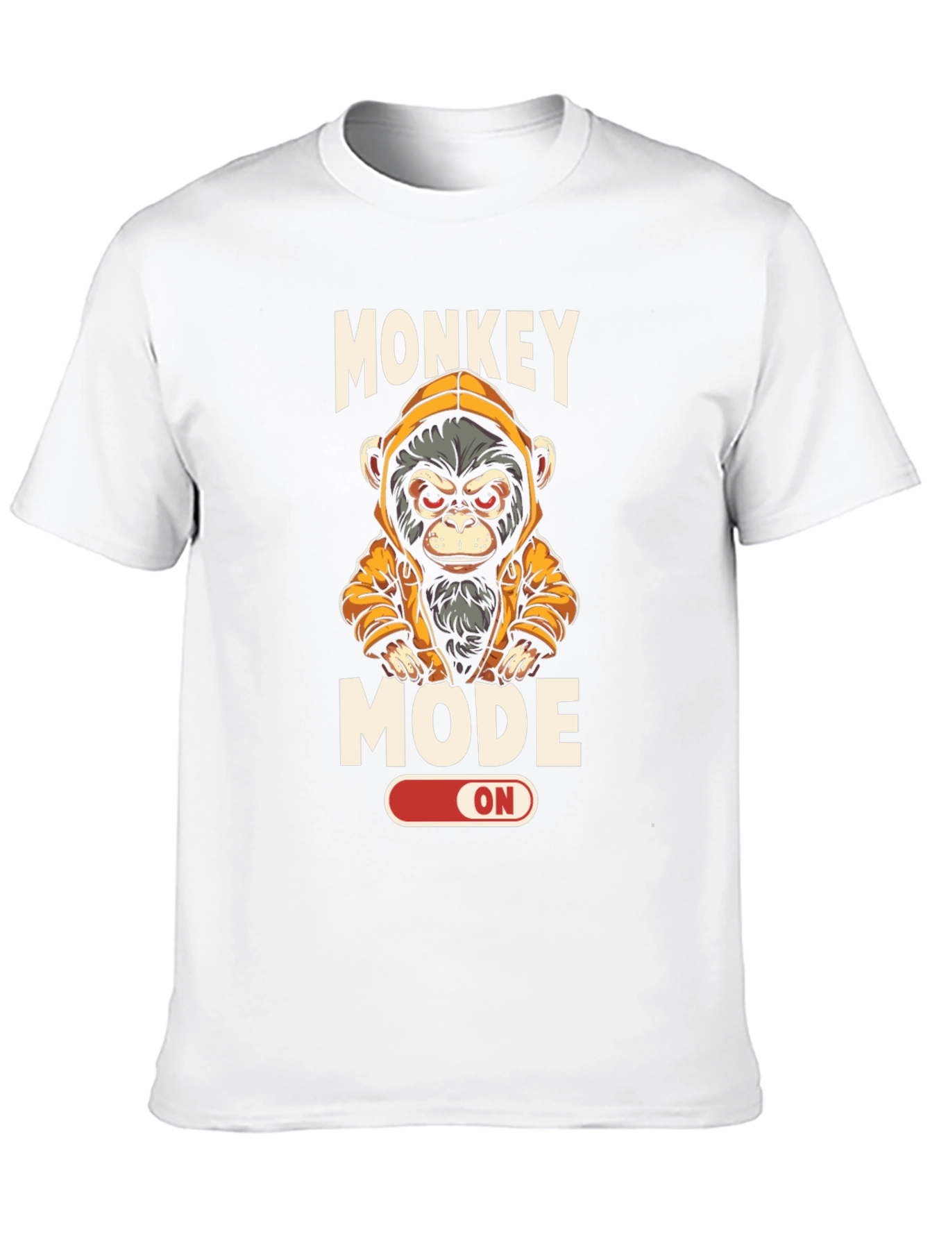 Black Monkey Mode ON T-Shirt - Funny Graphic Tee view 10