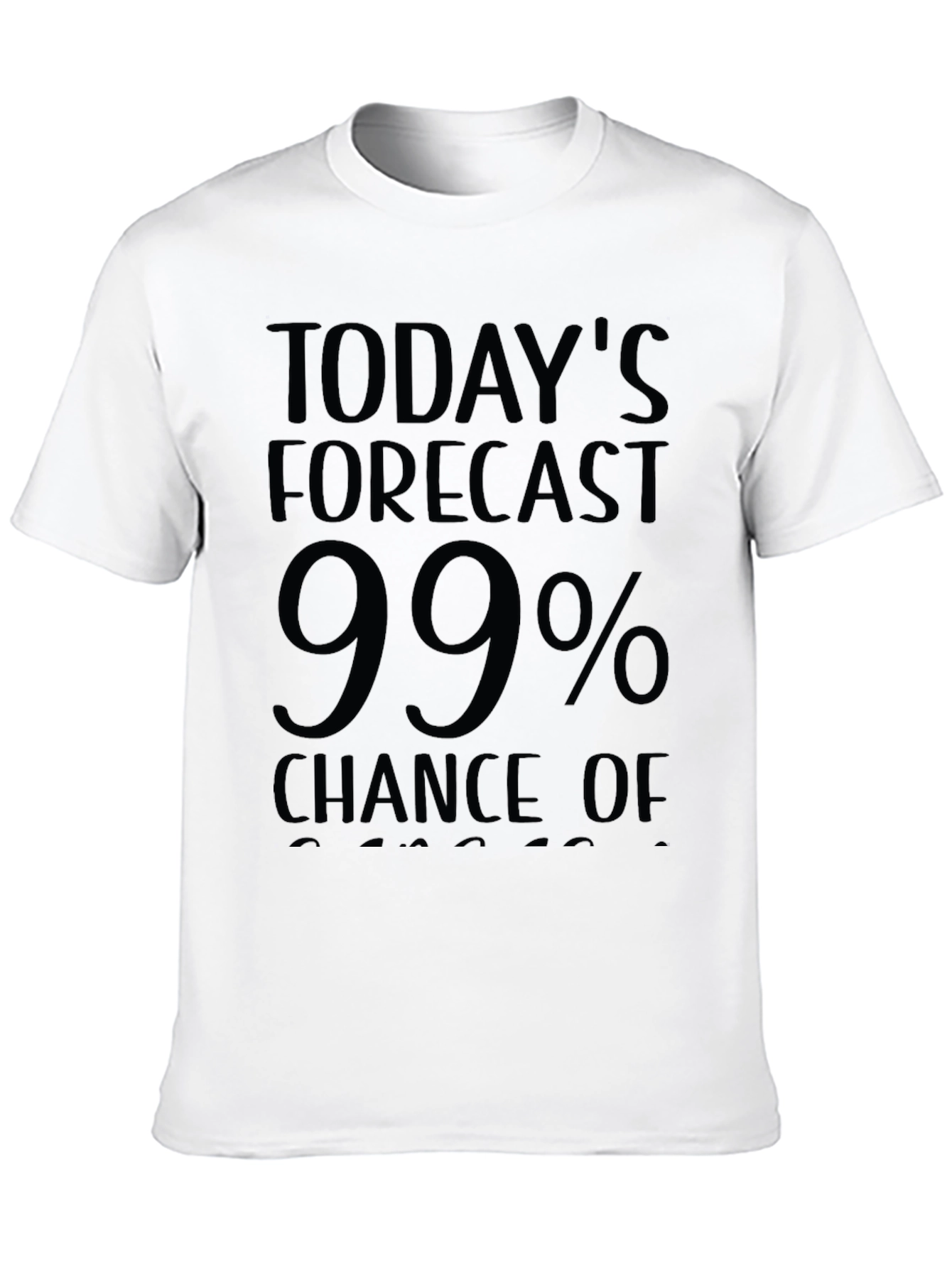Black Funny Weather Forecast Men's T-Shirt view 10