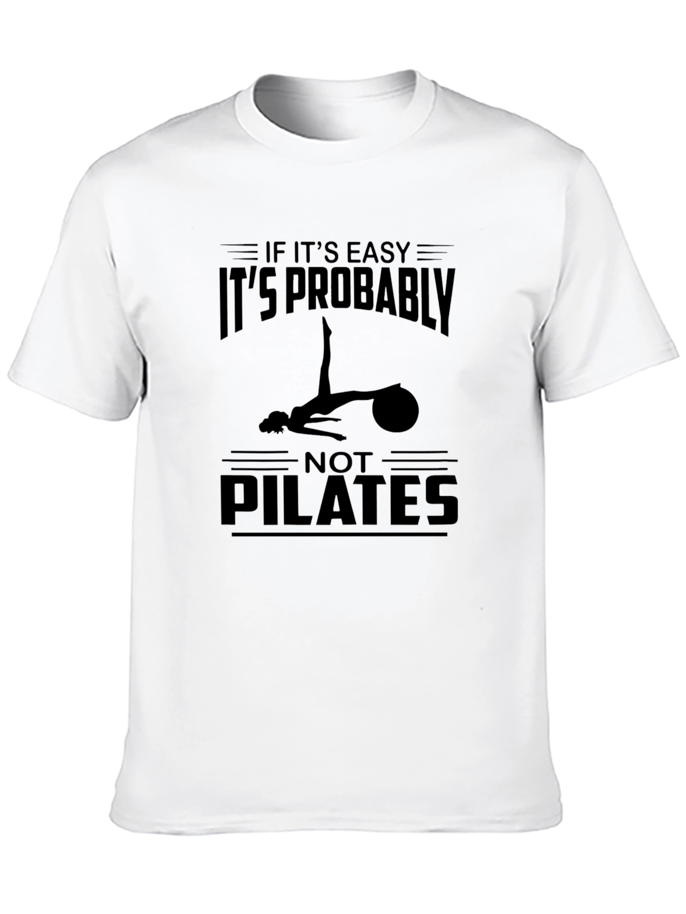 Black Pilates Graphic T-Shirt - Fitness Humor Tee view 10