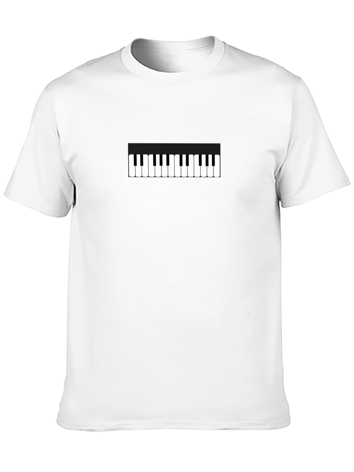 Black Piano Keys Graphic Tee - Black Unisex T-Shirt view 10