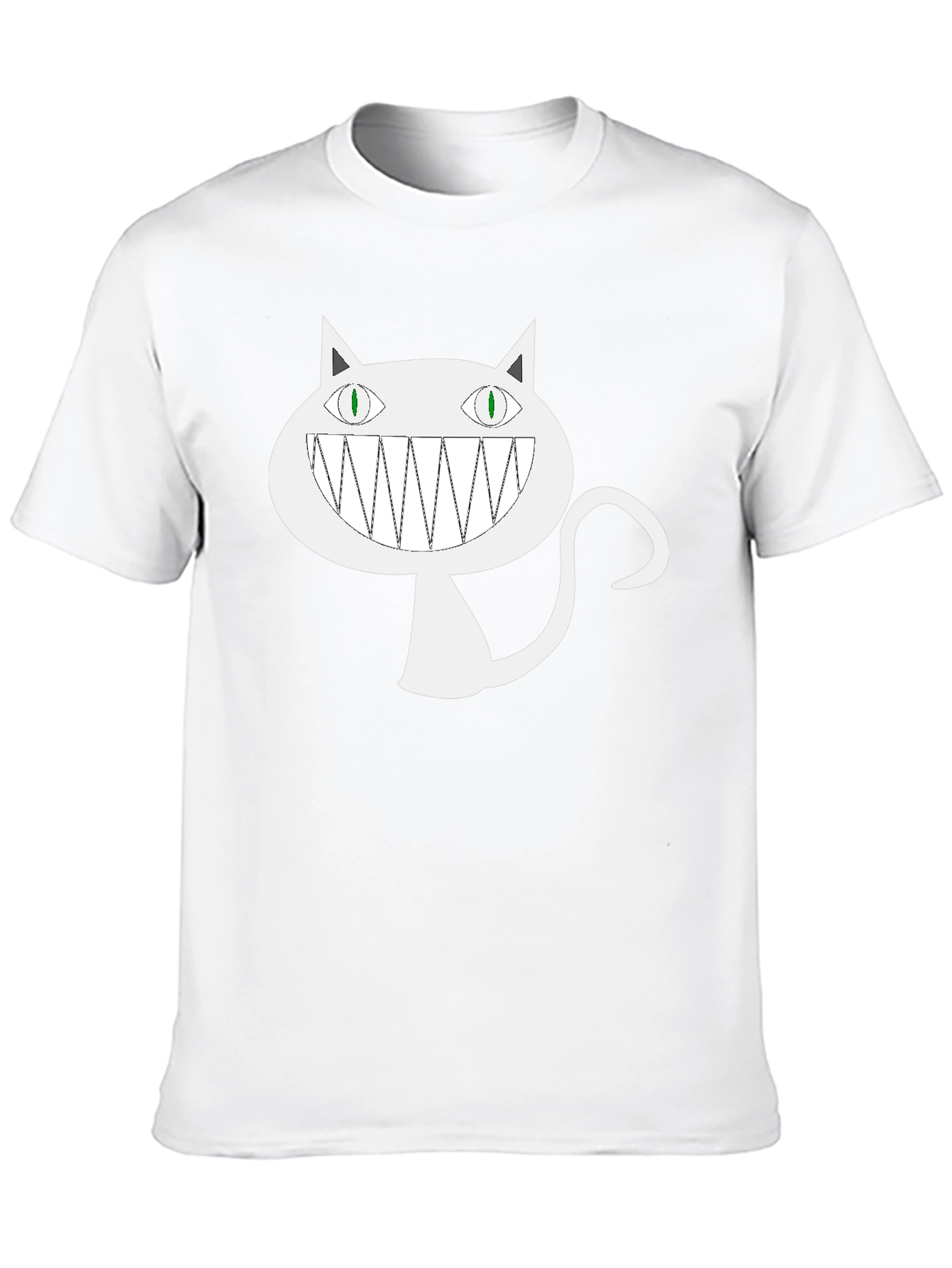 Black Grinning Cheshire Cat Graphic Tee - Black view 10