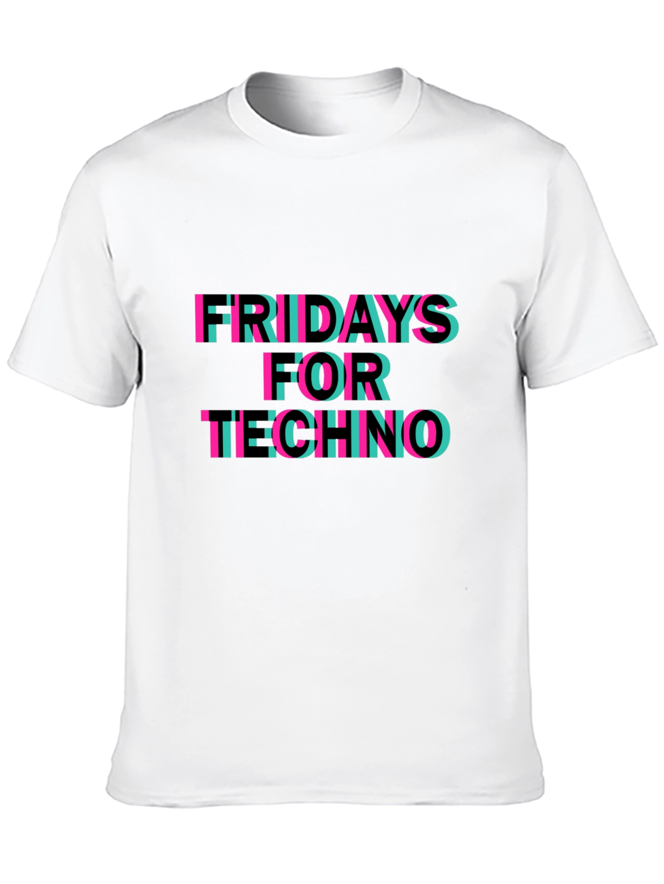 Black Fridays For Techno Graphic Tee - Black Cotton T-Shirt view 10