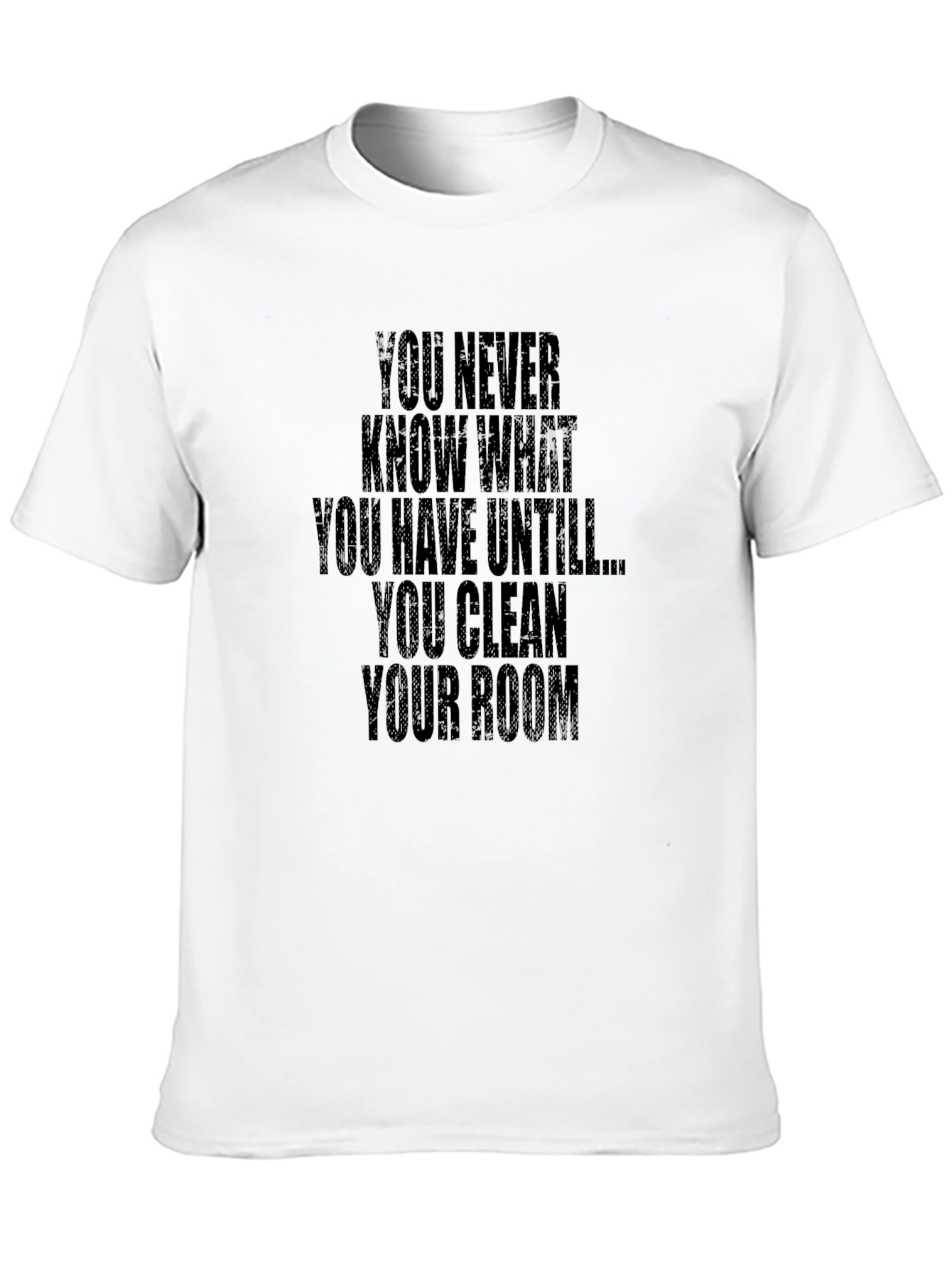 Black Funny Clean Your Room Graphic Tee view 10