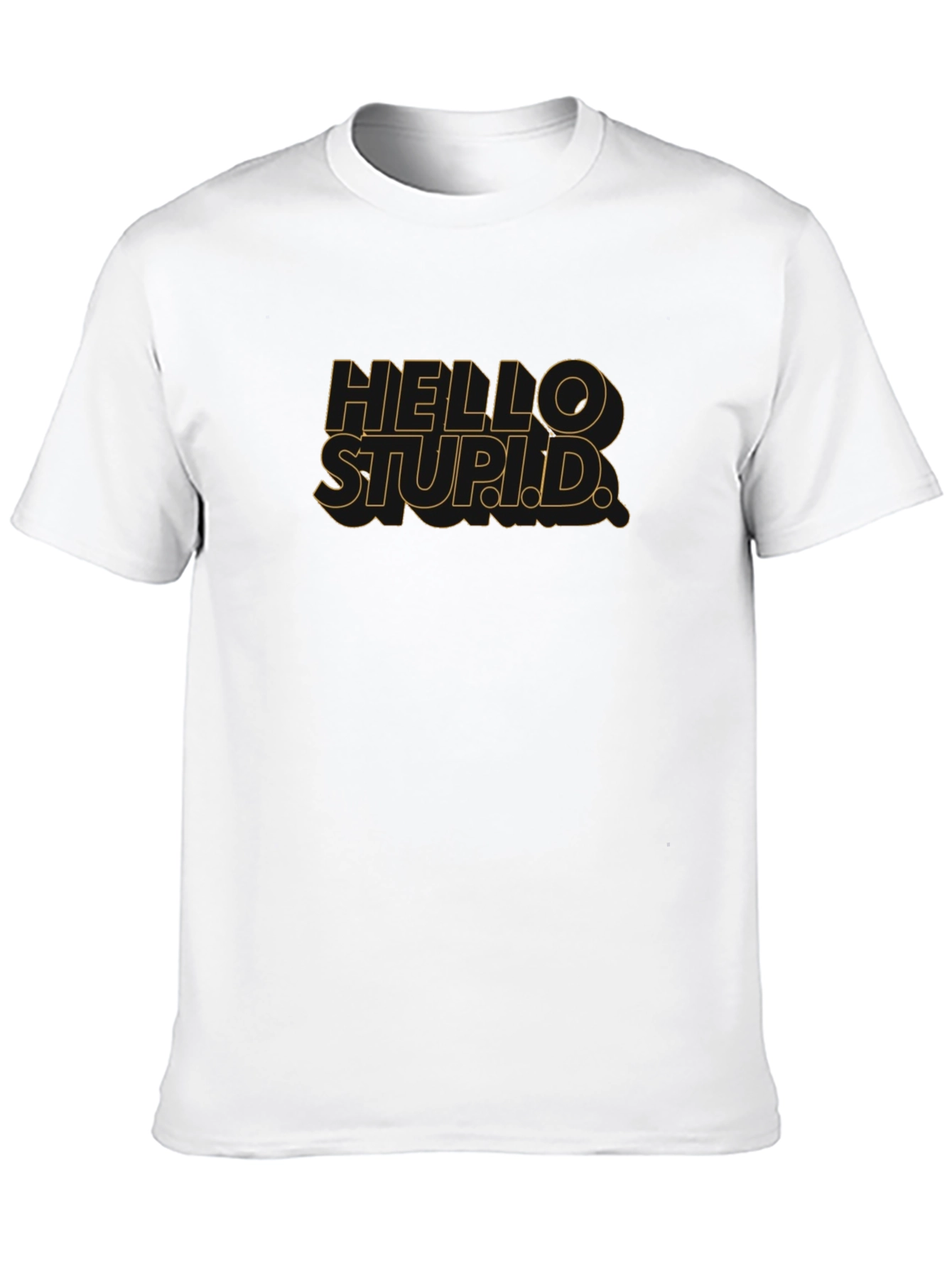 Black Hello Stupid Black Graphic Tee view 10