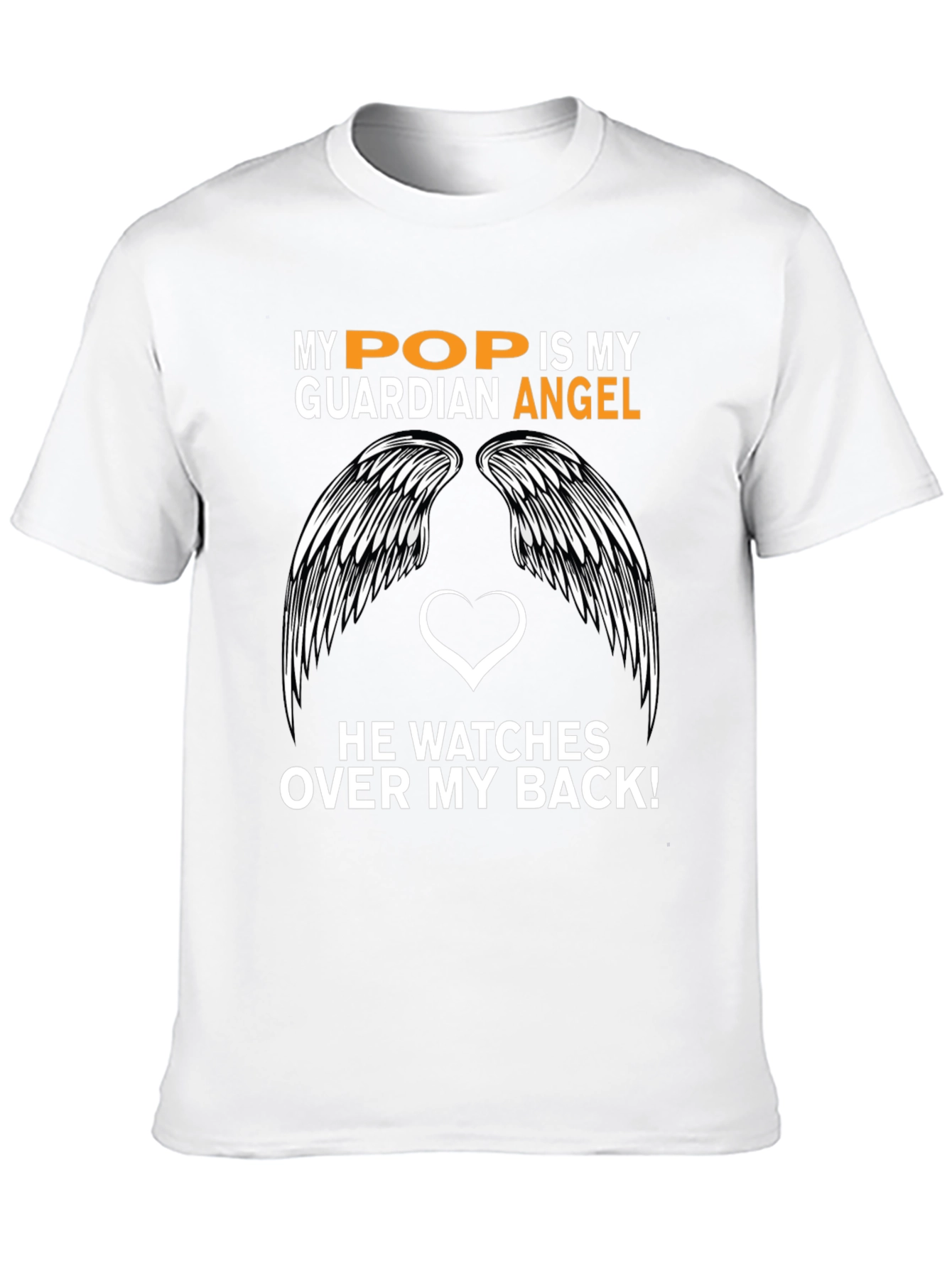 Black My Pop is My Guardian Angel Graphic T-Shirt view 10