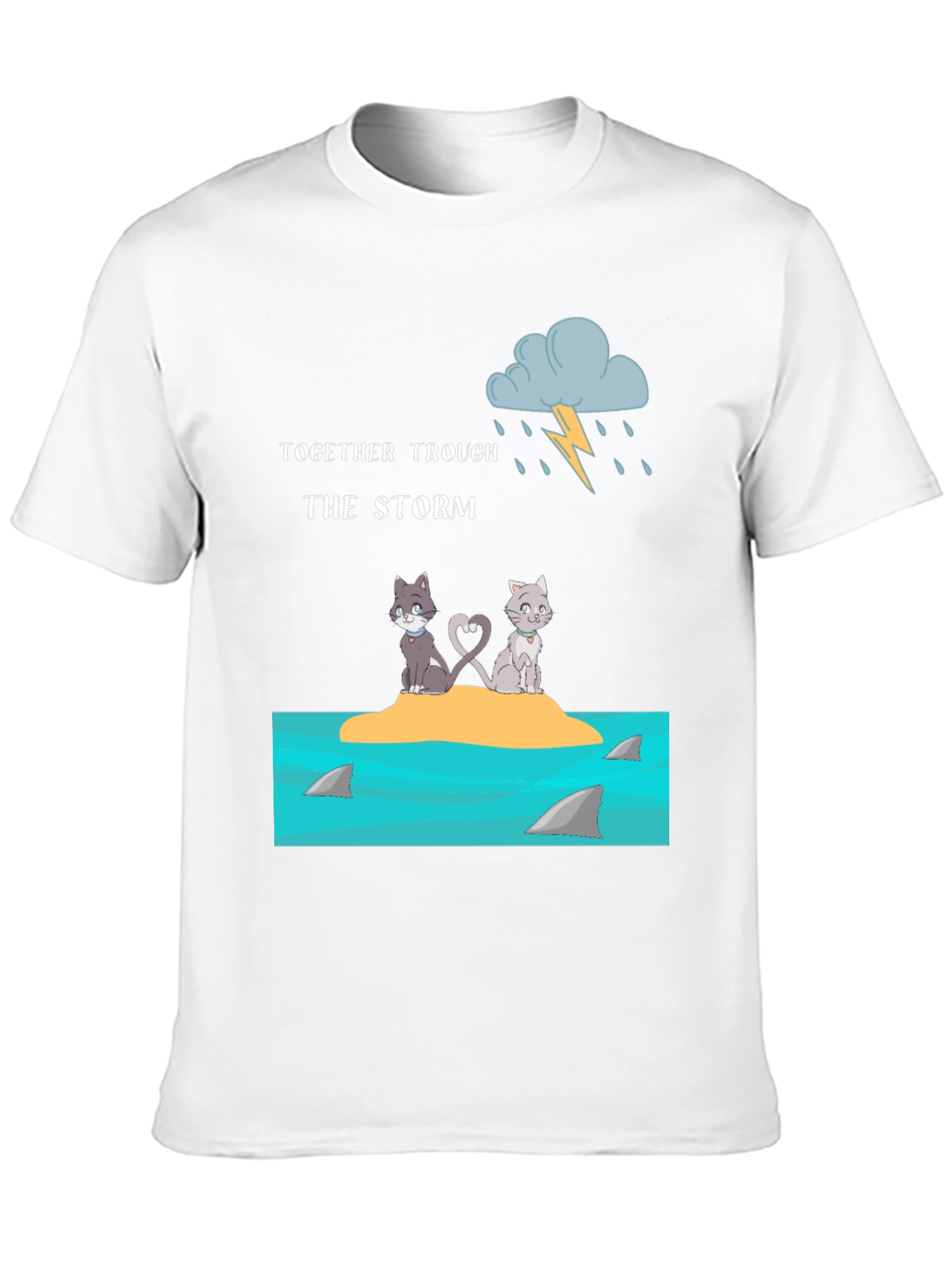 Black Together Through the Storm Graphic Tee view 10