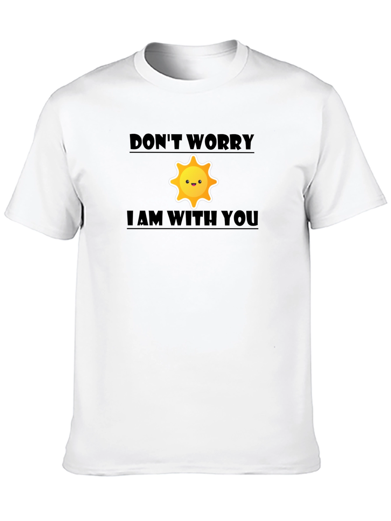 Black Don't Worry, I Am With You Graphic T-Shirt view 10