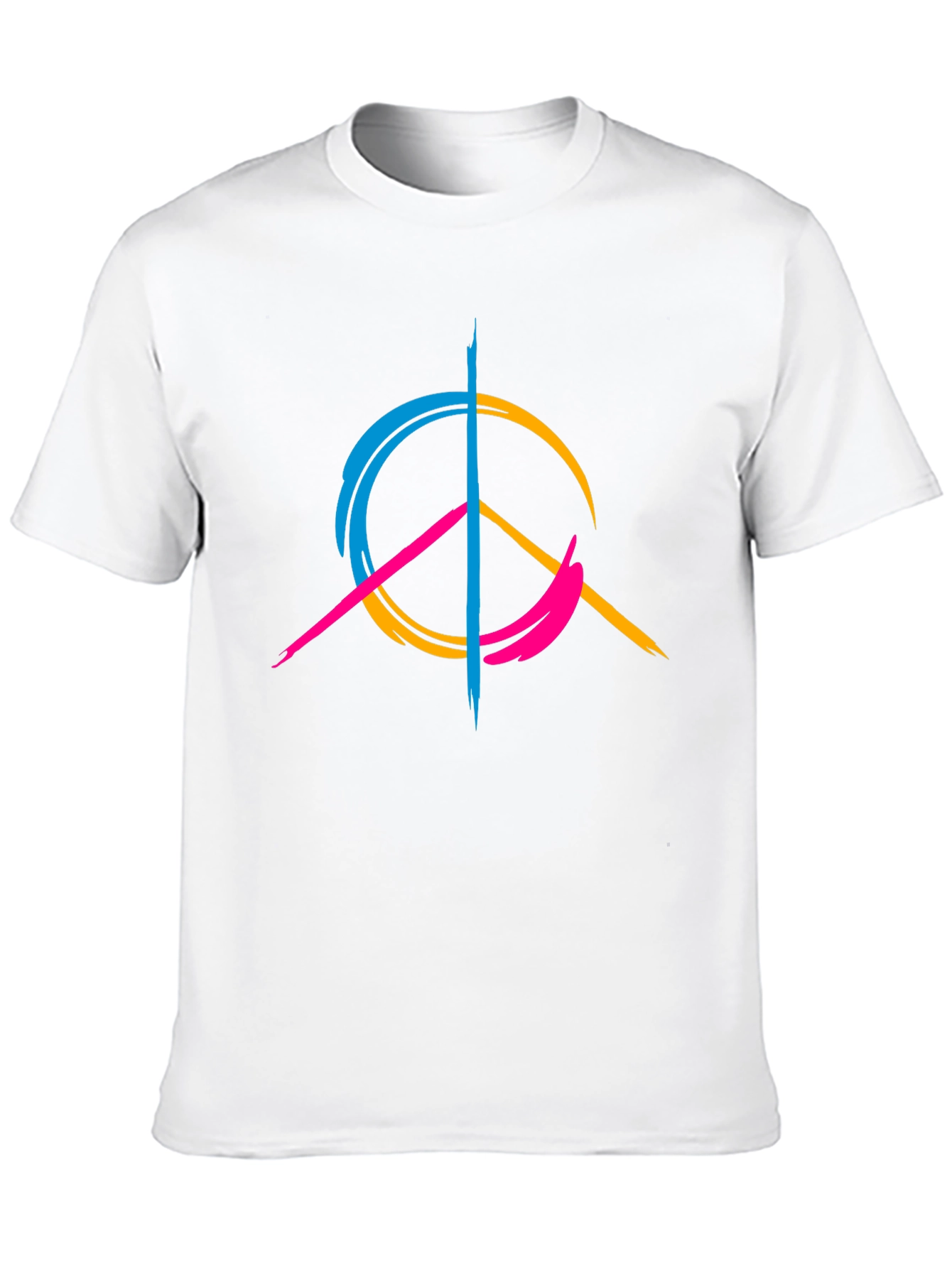 Black Peace Sign Graphic Tee - Modern Design, Casual Wear view 10