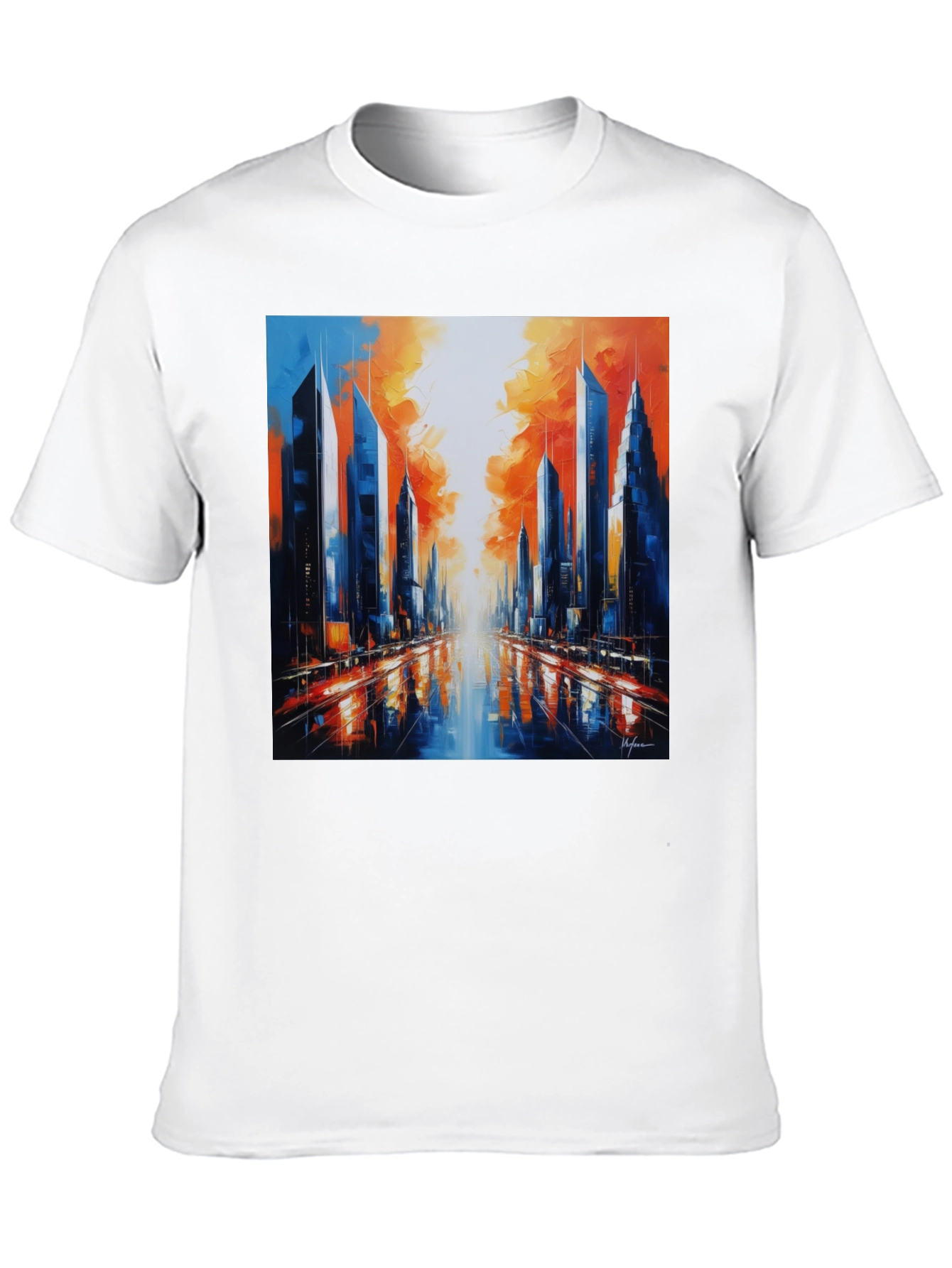 Black Urban Cityscape Graphic Tee view 10