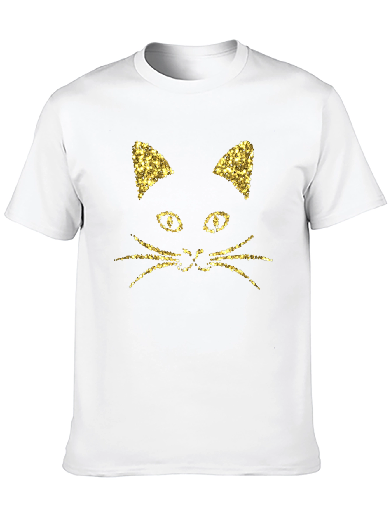 Black Sparkle Cat Graphic Tee - Modern Cat Lover T-Shirt view 10