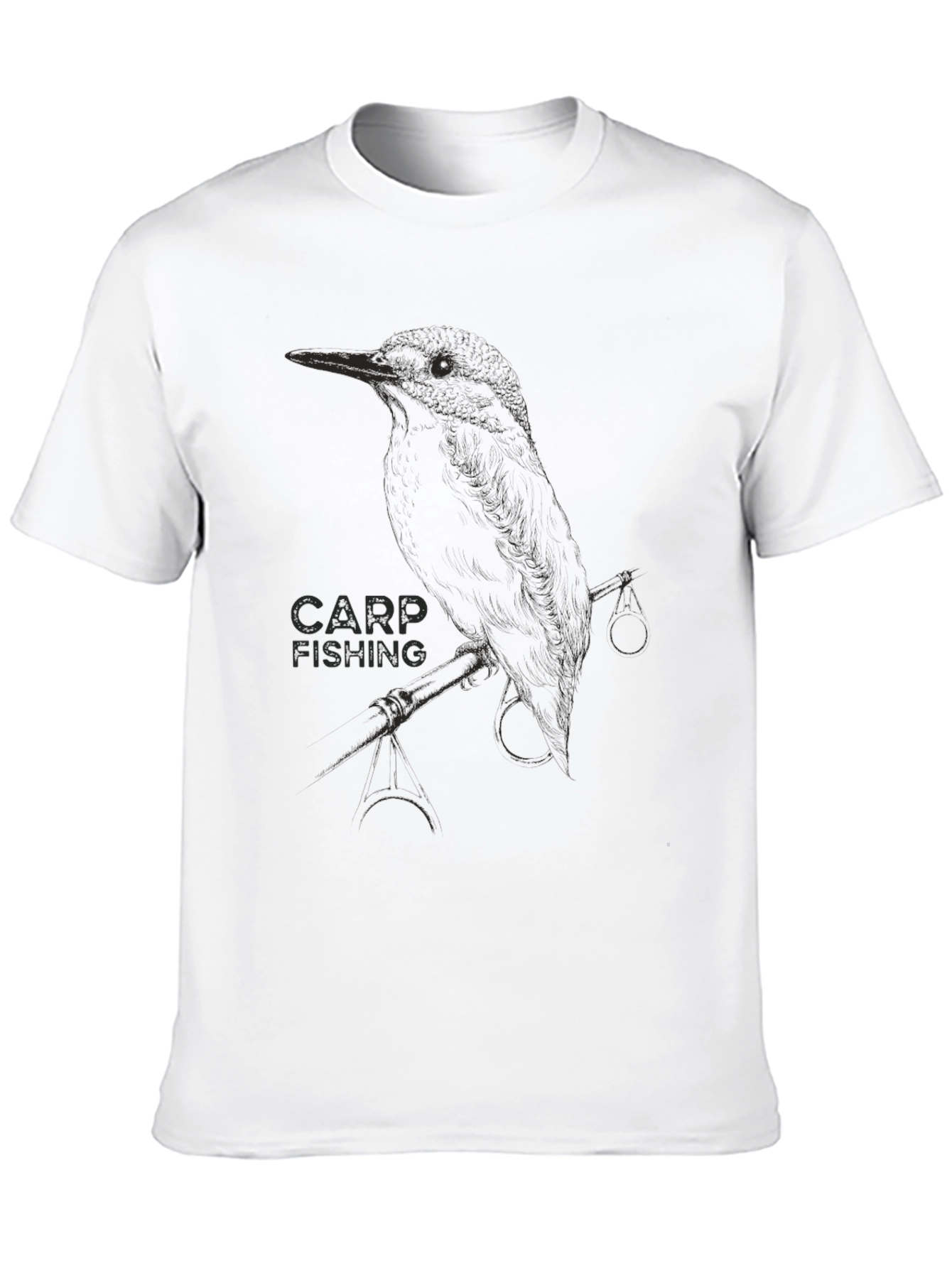 Black Carp Fishing Graphic T-Shirt - Black view 10