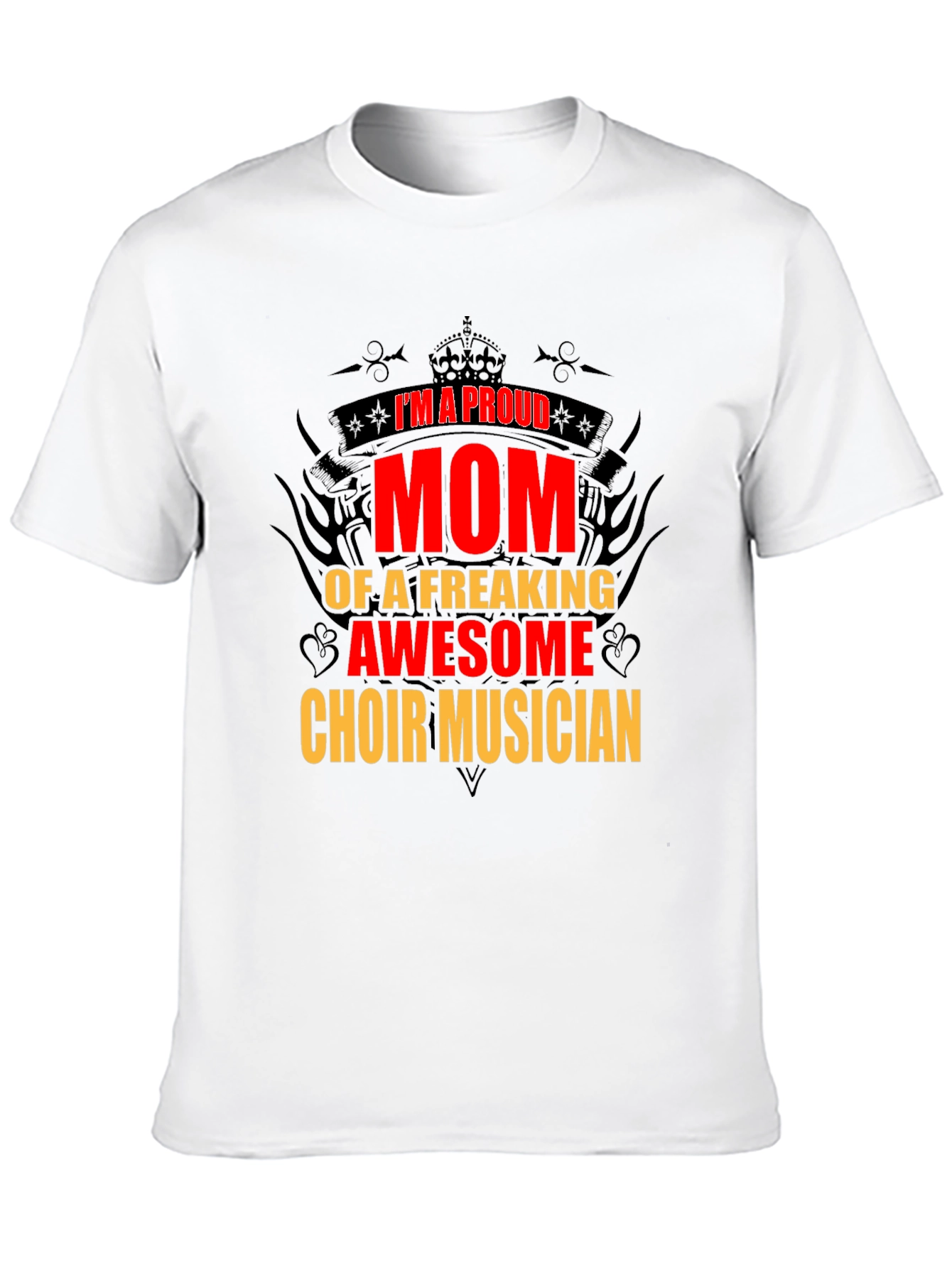 Black Proud Mom Choir Musician T-Shirt view 10