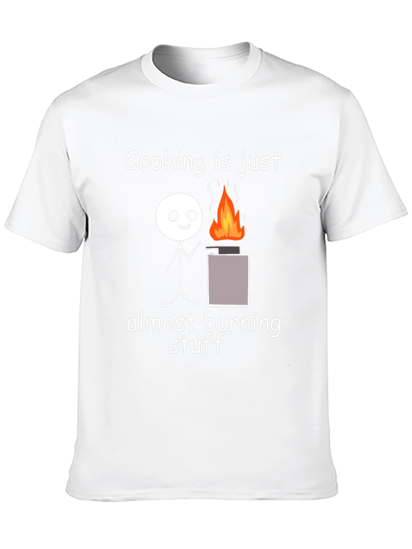 Black Funny Cooking Almost Burning Stuff T-Shirt view 10