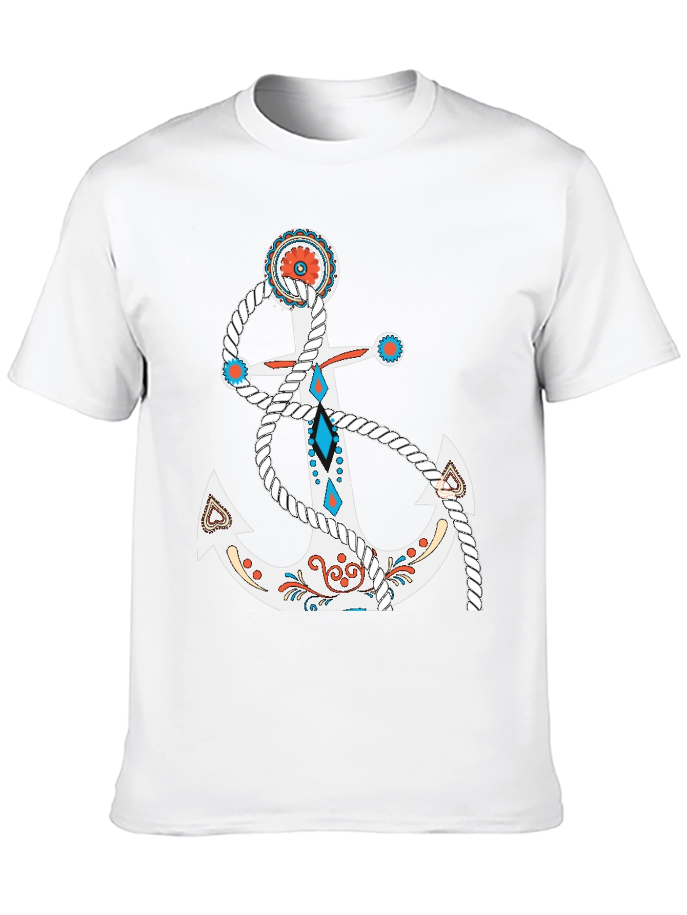 Black Nautical Anchor Graphic Tee - Stylish Casual Wear view 10