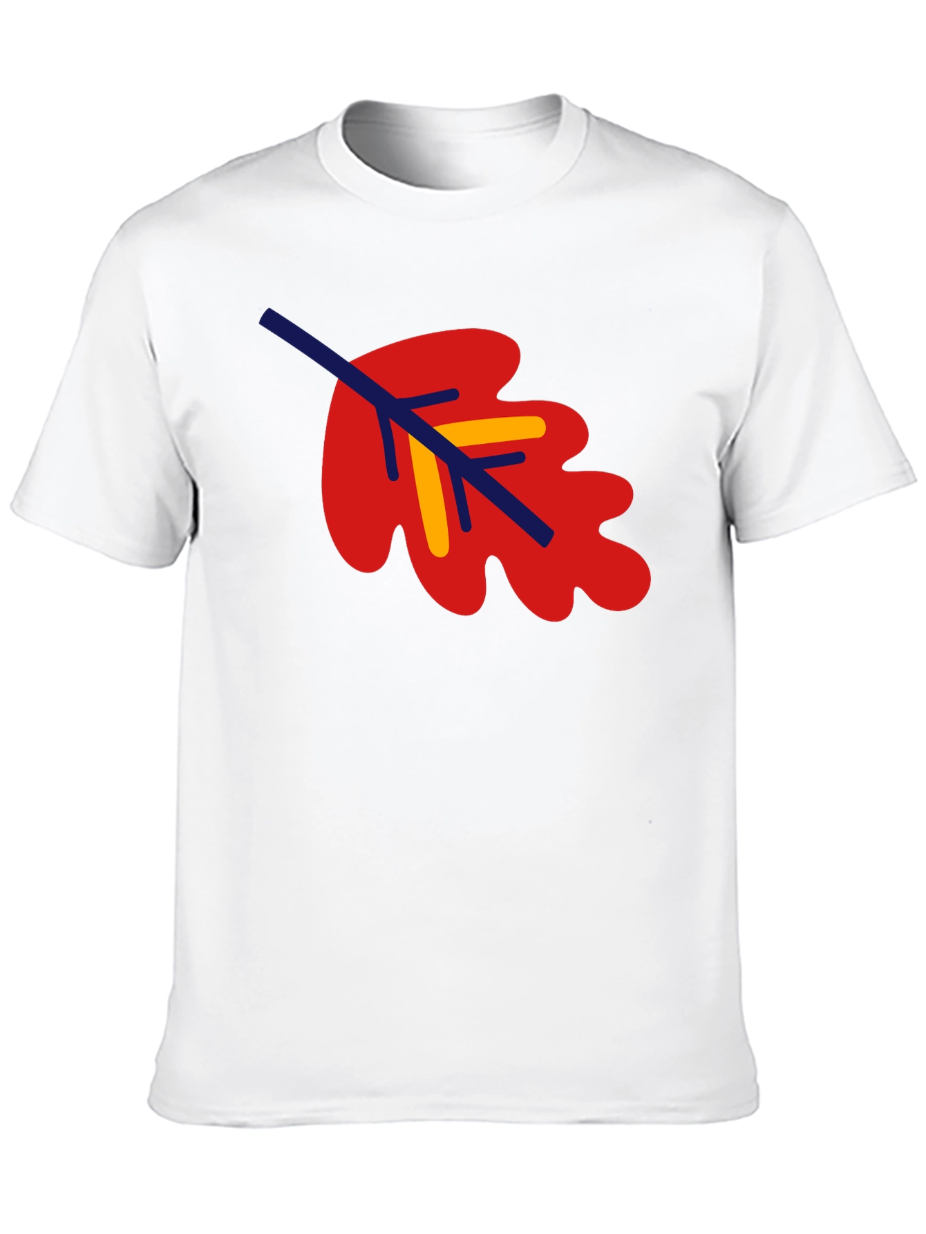 Black Leaf Graphic Tee - Black Cotton Blend Shirt view 10