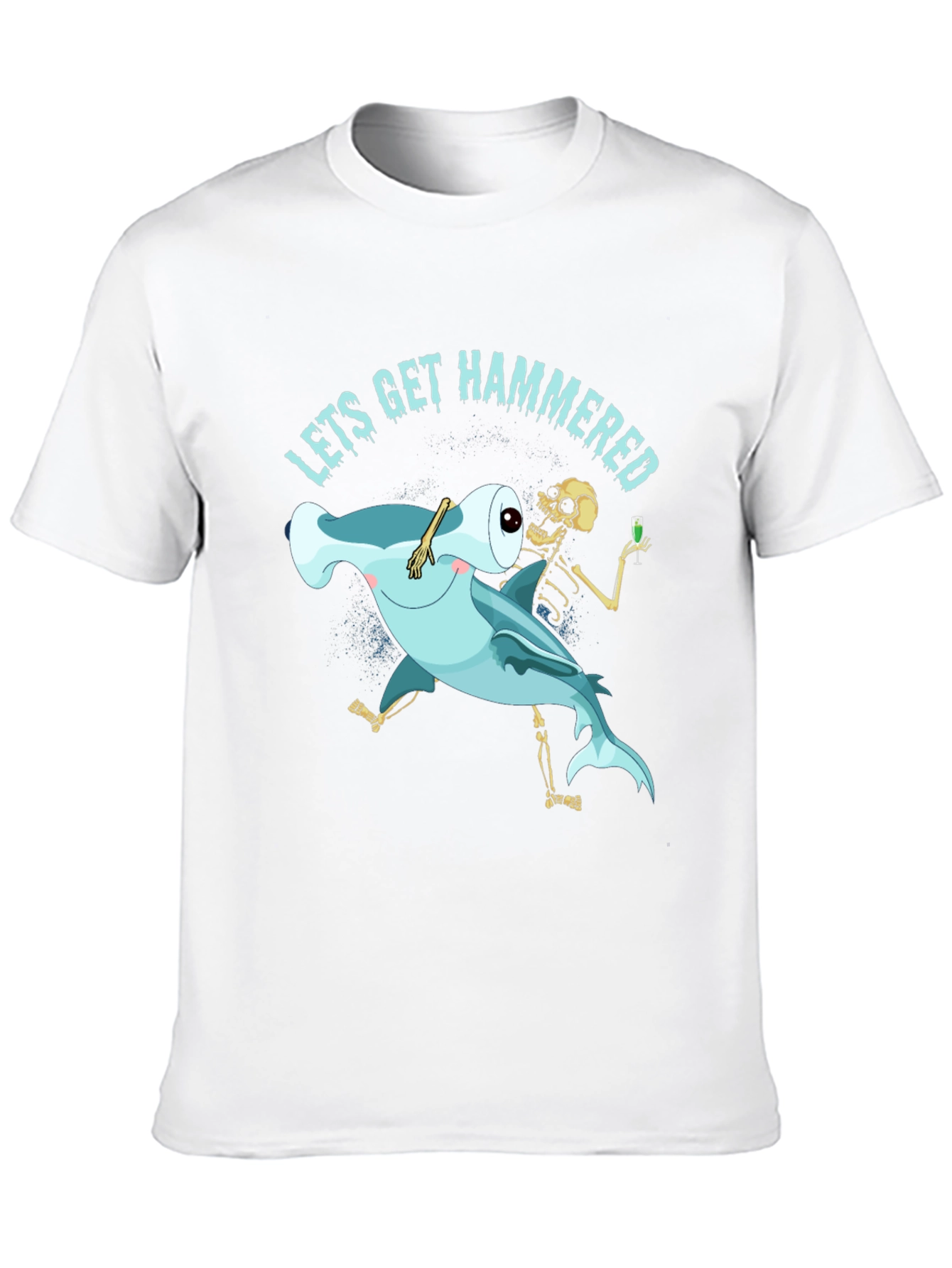 Black Lets Get Hammered Graphic Tee view 10