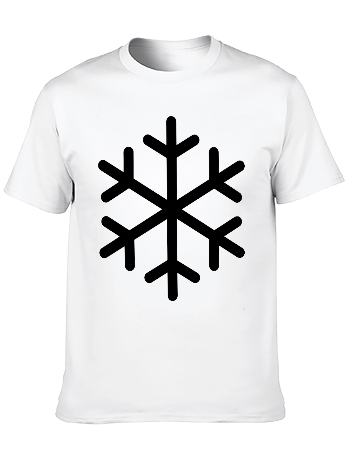 Black Snowflake Graphic Black T-Shirt view 10
