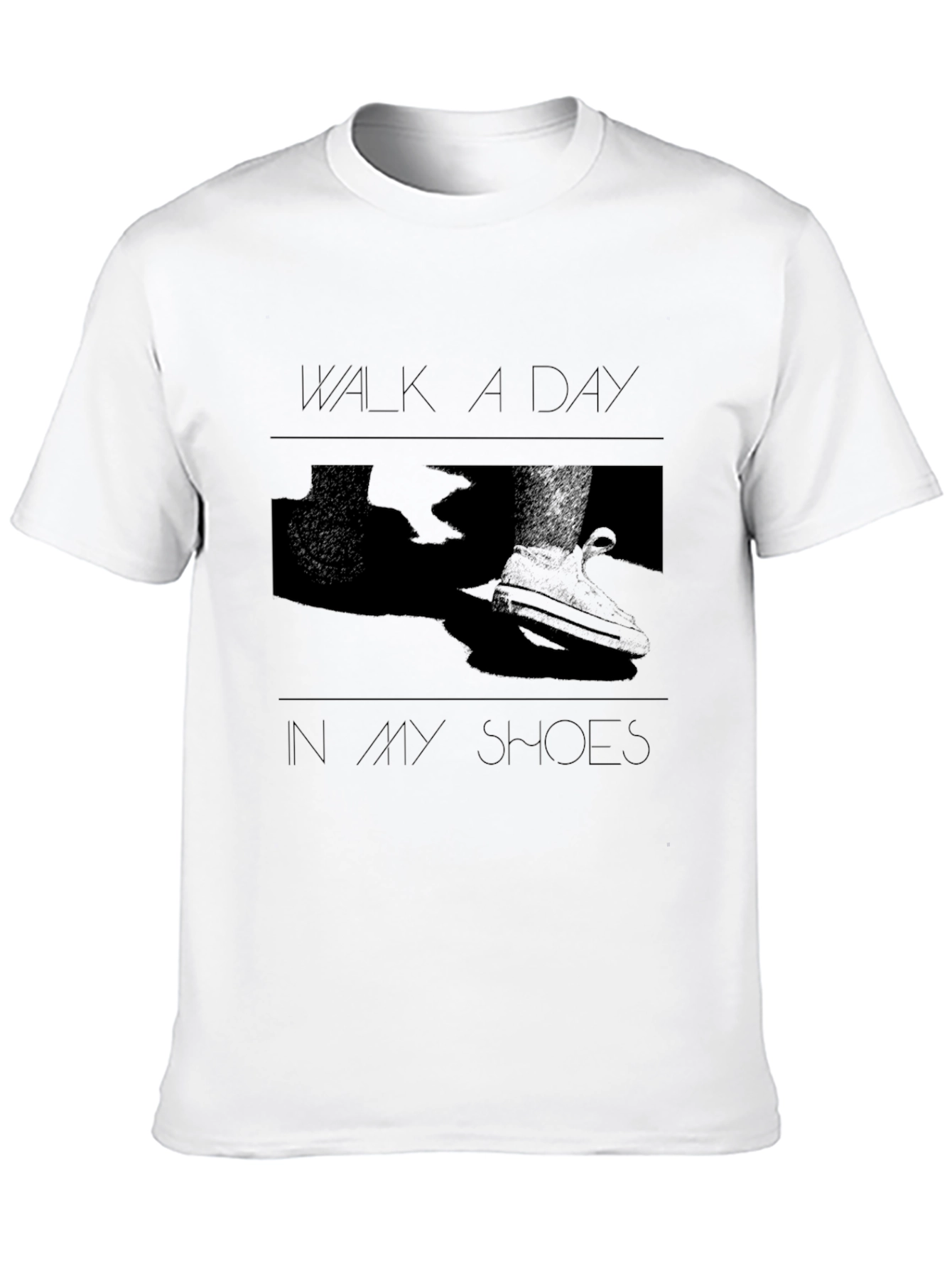 Black Walk A Day In My Shoes Graphic Tee view 10