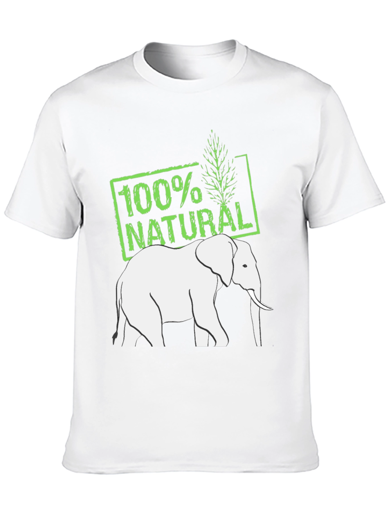 Black 100% Natural Elephant T-Shirt view 10