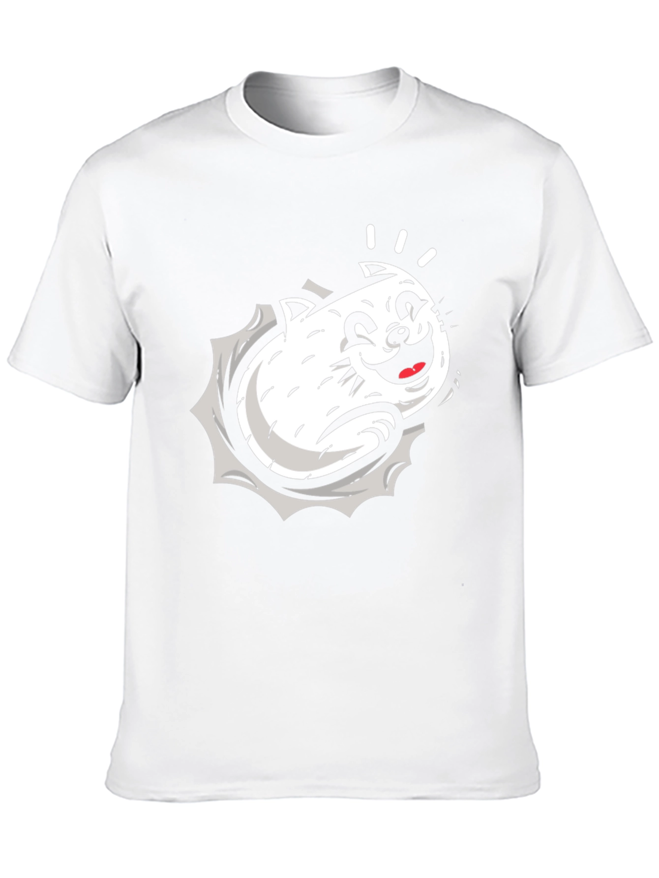 Black Cartoon Cat Graphic Black T-Shirt view 10