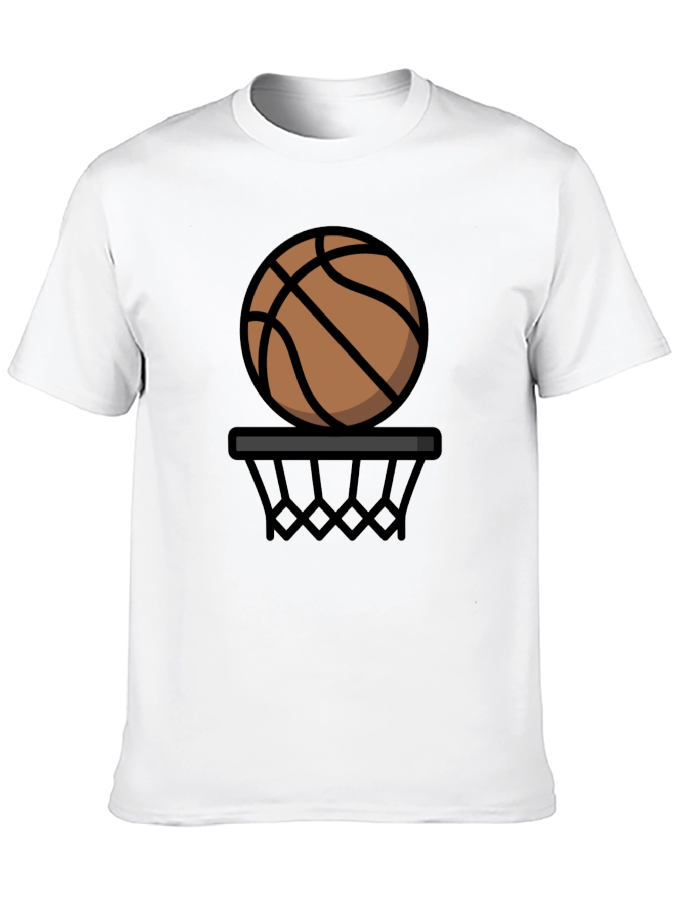 Black Basketball Graphic Tee - Black Cotton T-Shirt view 10