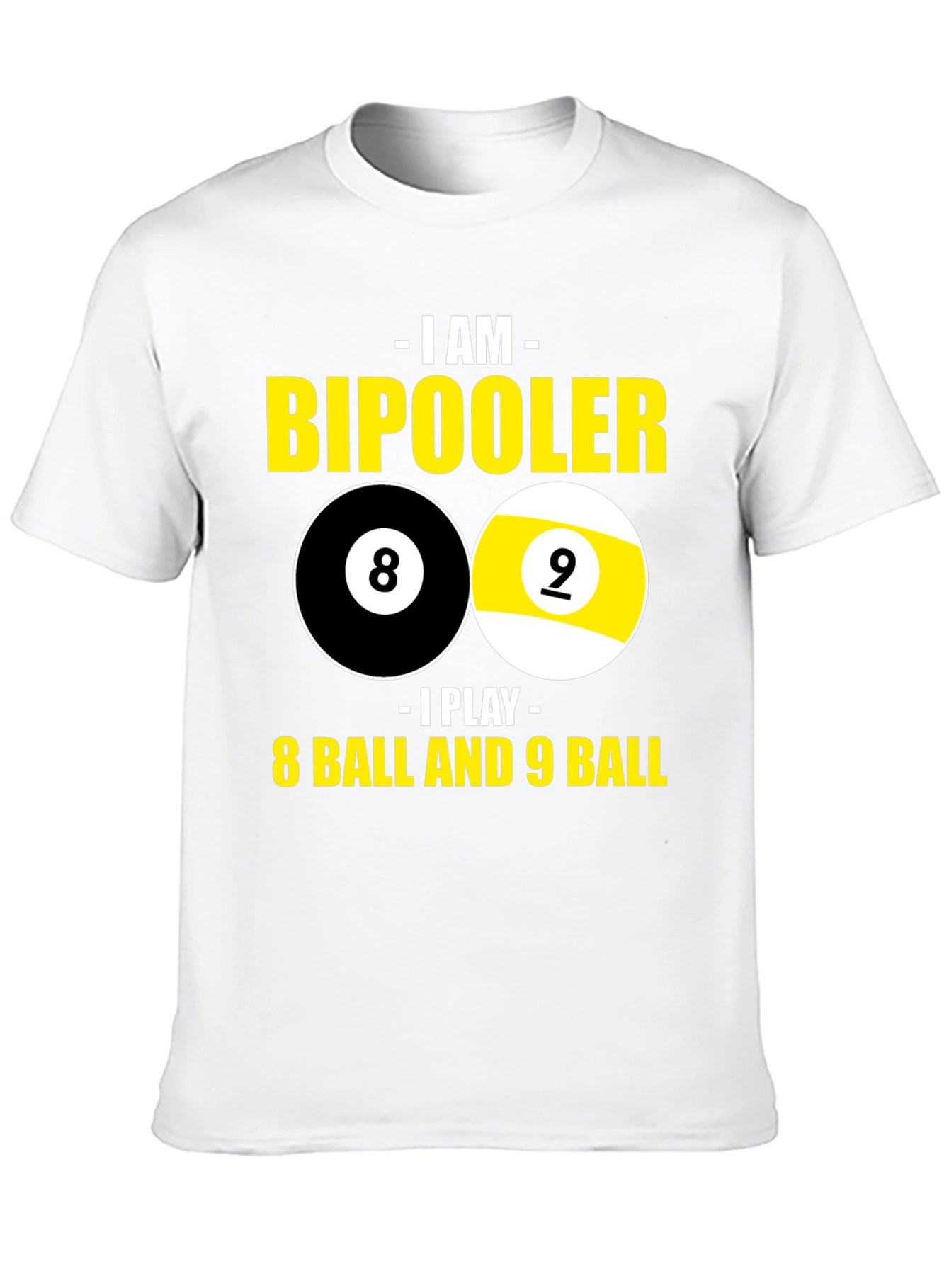 Black Bipooler 8 Ball & 9 Ball Graphic T-Shirt view 10