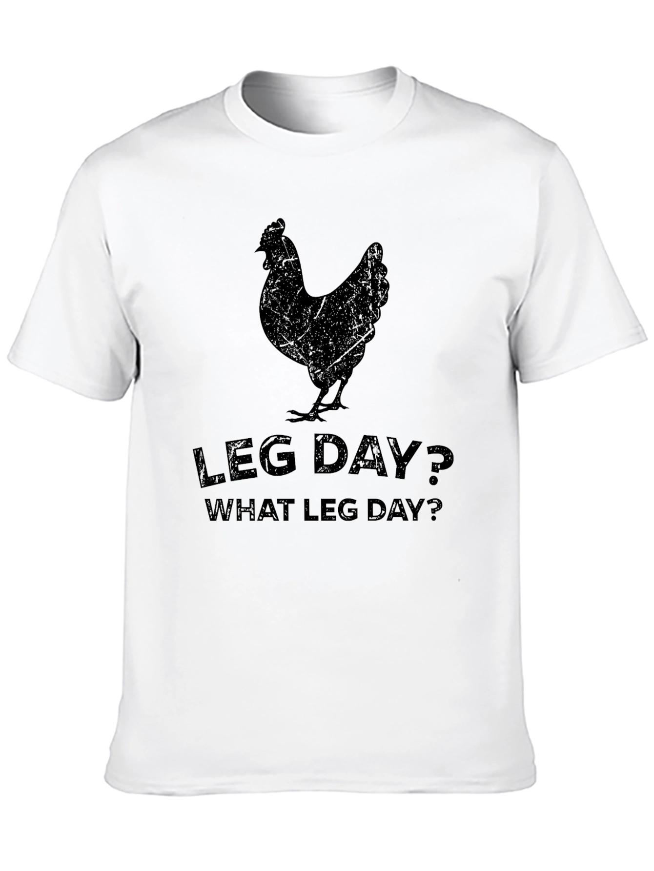 Black Leg Day Chicken T-Shirt - Funny Workout Tee view 10