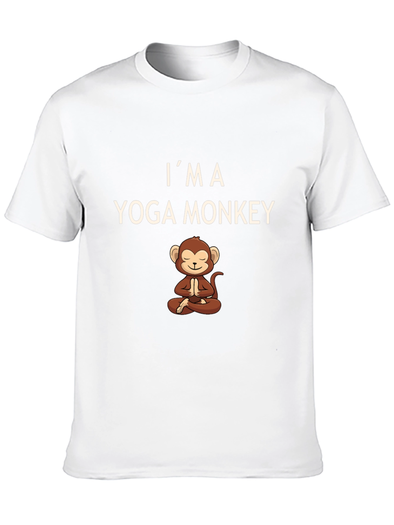 Black I'm a Yoga Monkey Men's Black T-Shirt view 10