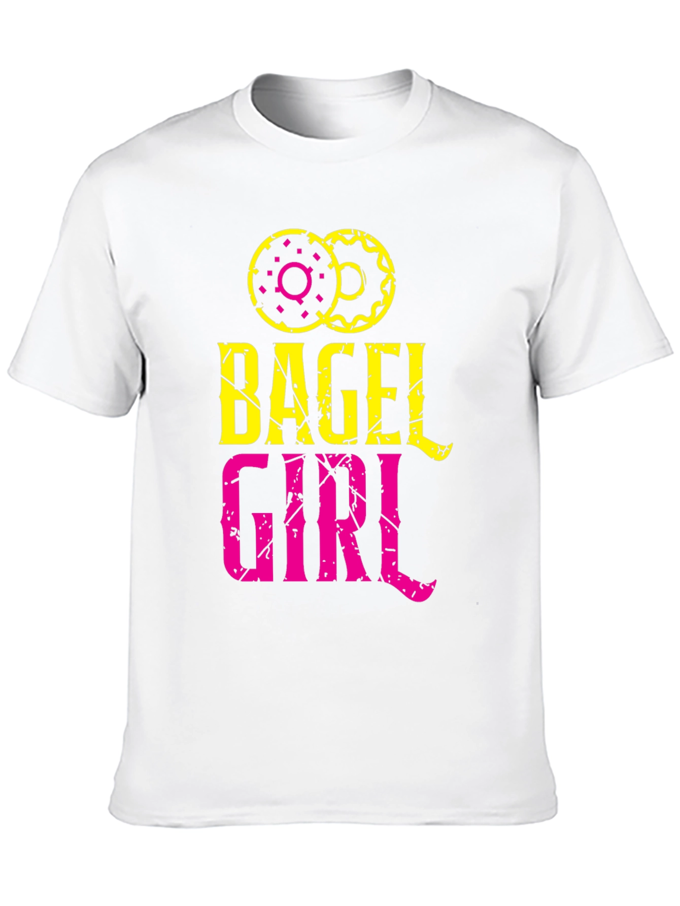 Black Bagel Girl Graphic Tee - Trendy Casual Top view 10