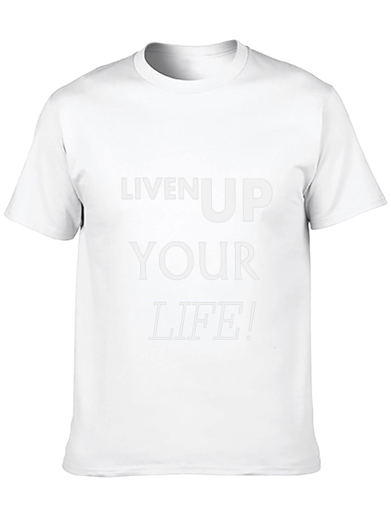 Black Liven Up Your Life! Black Graphic T-Shirt view 10