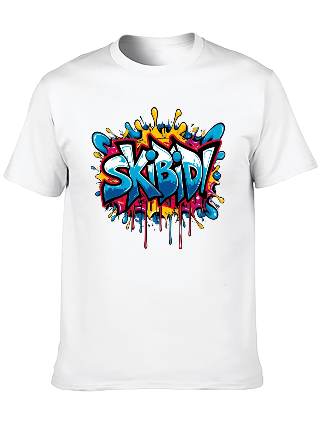 Black Skibidi Graffiti Style Black T-Shirt view 10