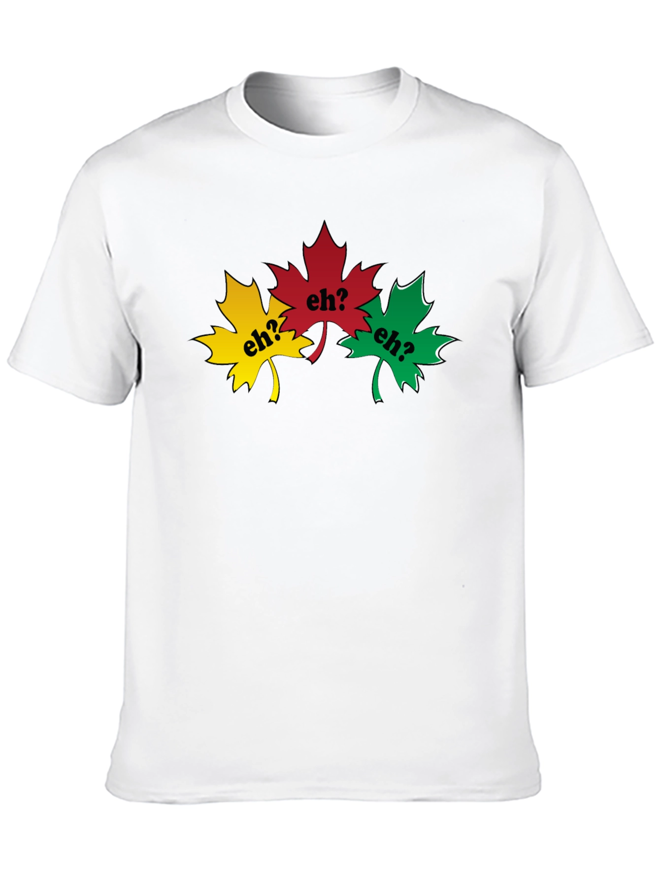 Black Canadian Eh? T-Shirt - Maple Leaf Design view 10