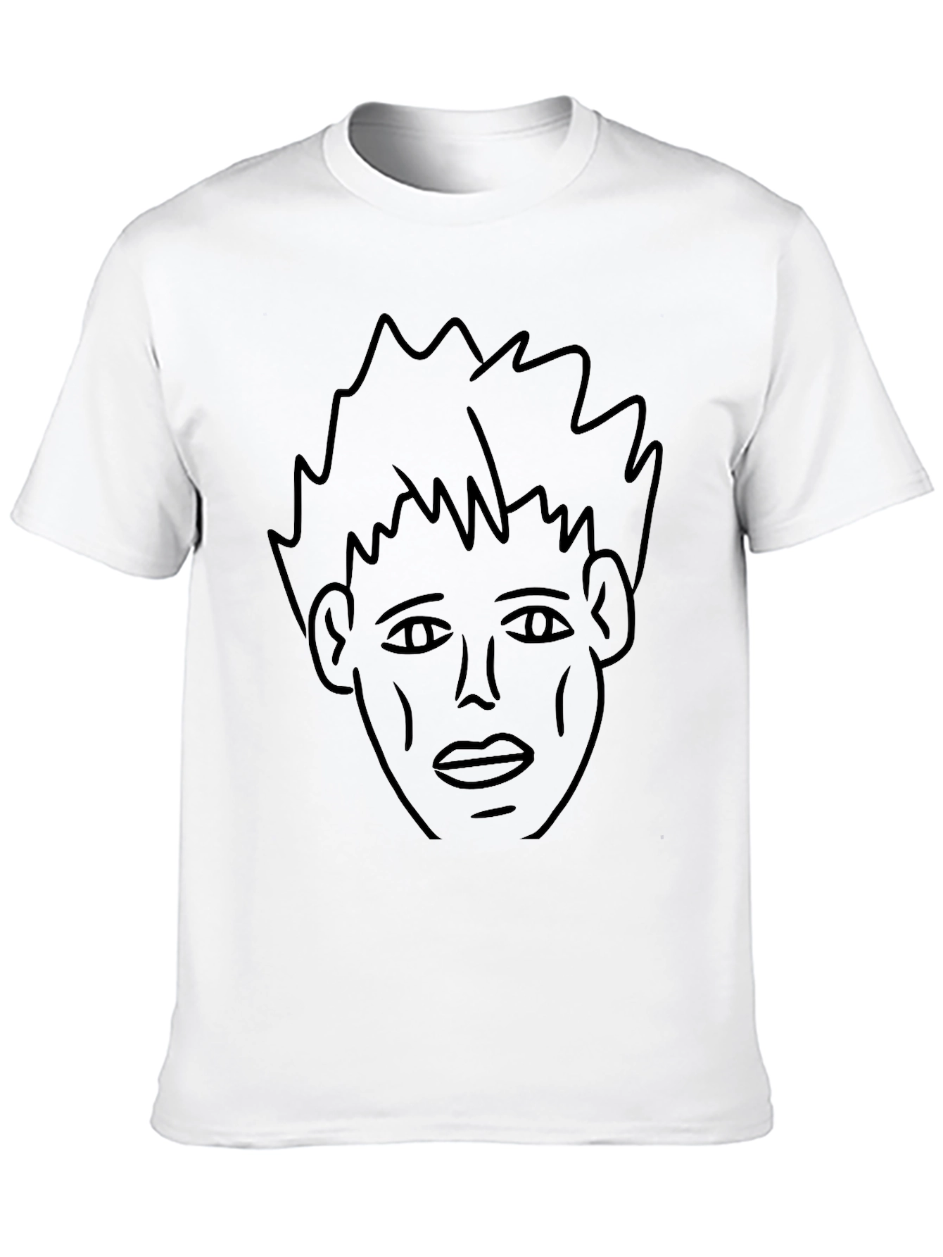 Black Abstract Face Graphic Tee - Black Unisex T-Shirt view 10