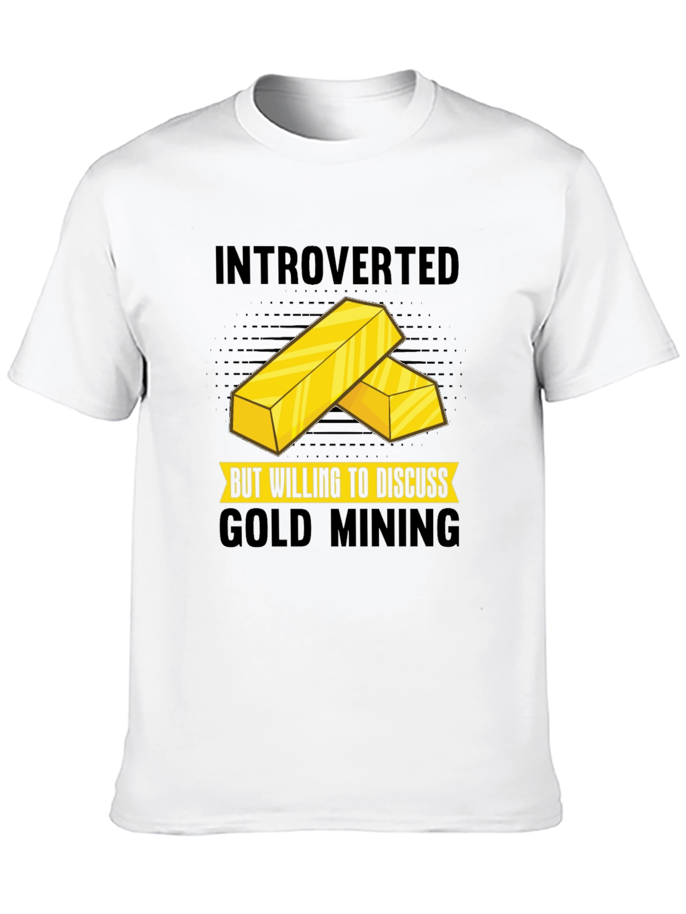 Black Introverted Gold Mining T-Shirt view 10