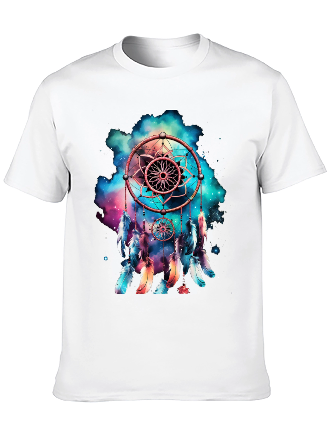 Black Dreamcatcher Graphic Print Men's T-Shirt view 10