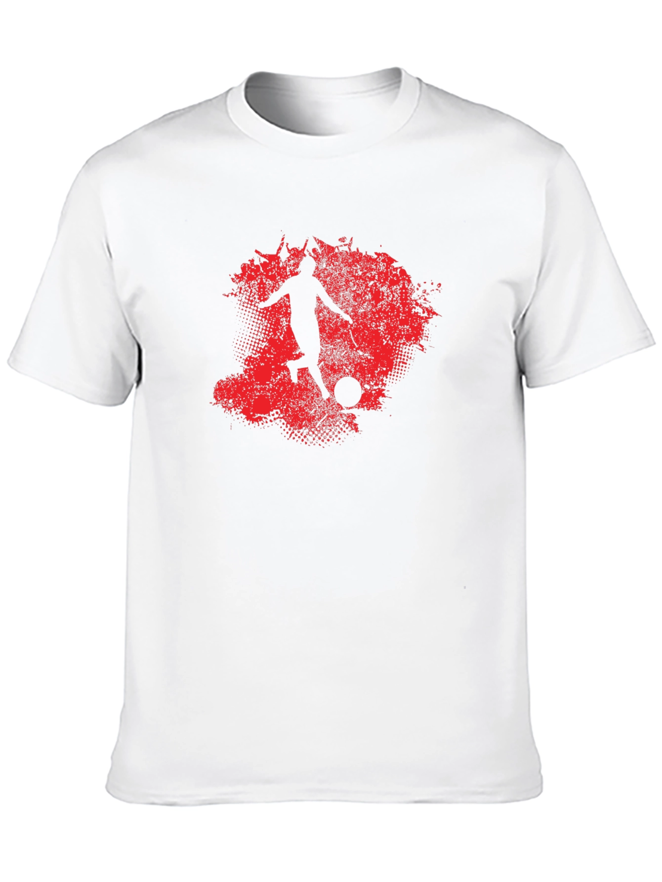 Black Soccer Player Graphic Tee - Black Cotton T-Shirt view 10